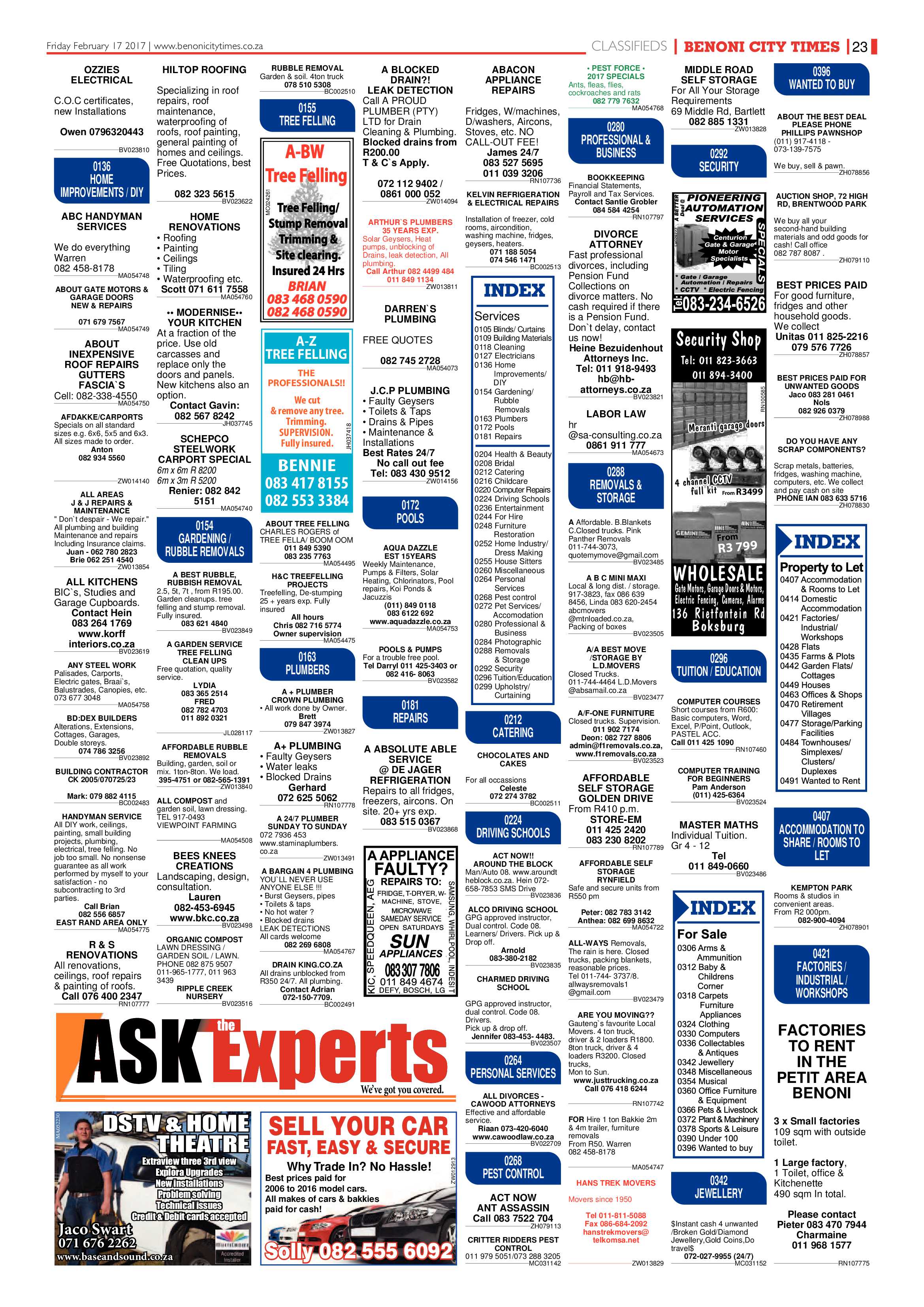 Benoni City Times 16 February 2017 page 23