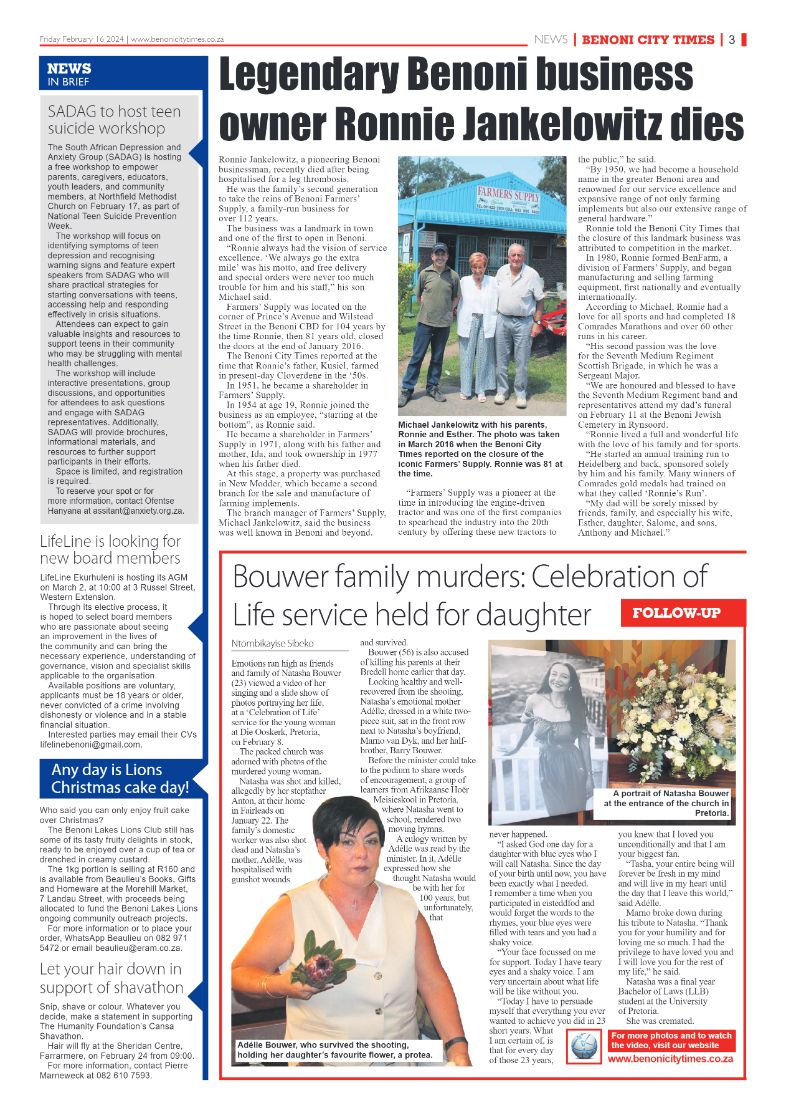Benoni City Times 16 February 2024 page 3