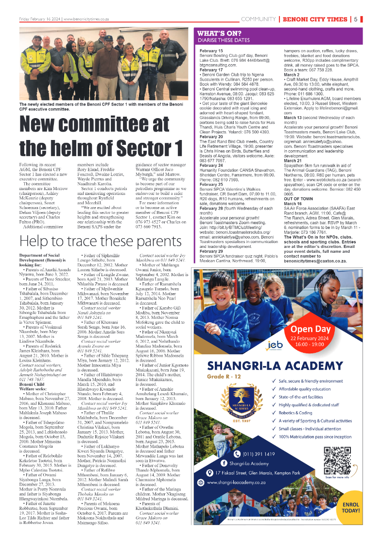 Benoni City Times 16 February 2024 page 5