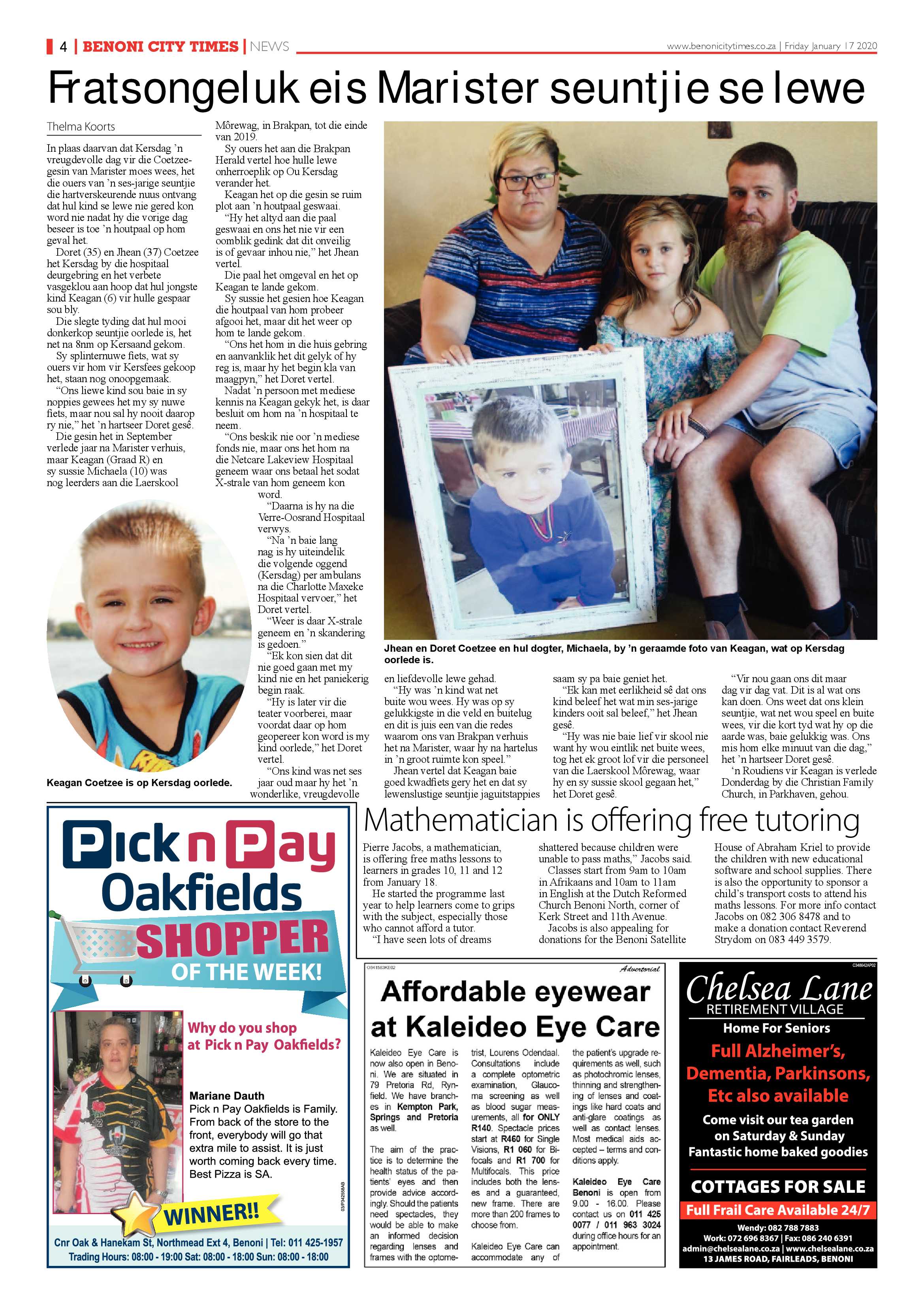 Benoni City Times 16 January 2020 page 4