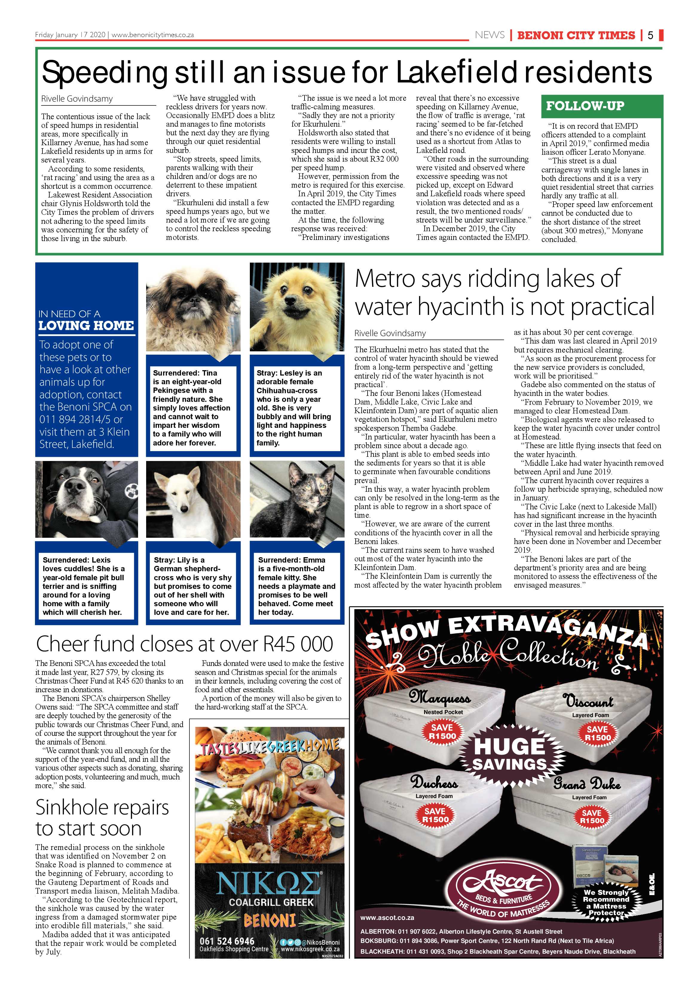 Benoni City Times 16 January 2020 page 5