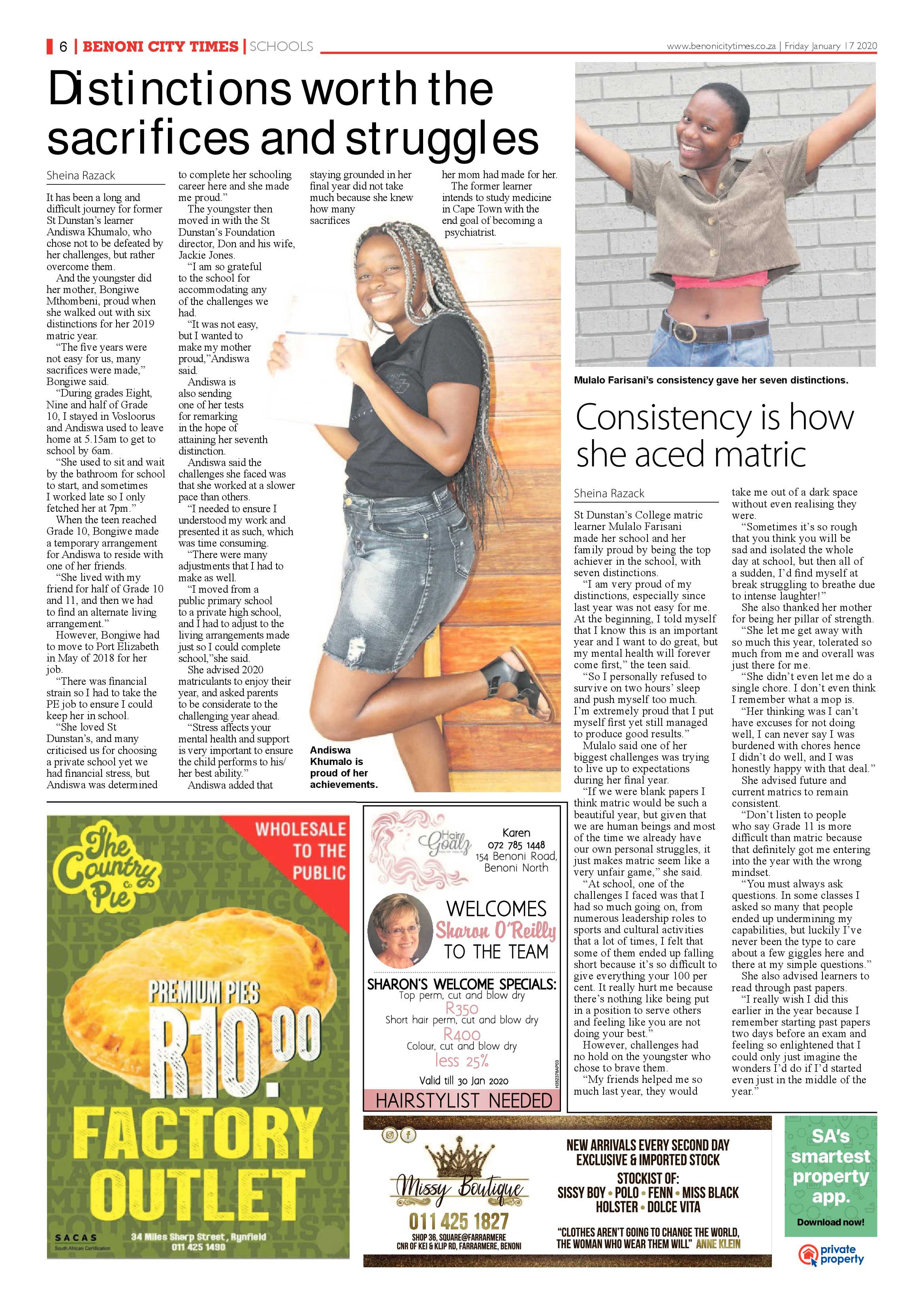 Benoni City Times 16 January 2020 page 6