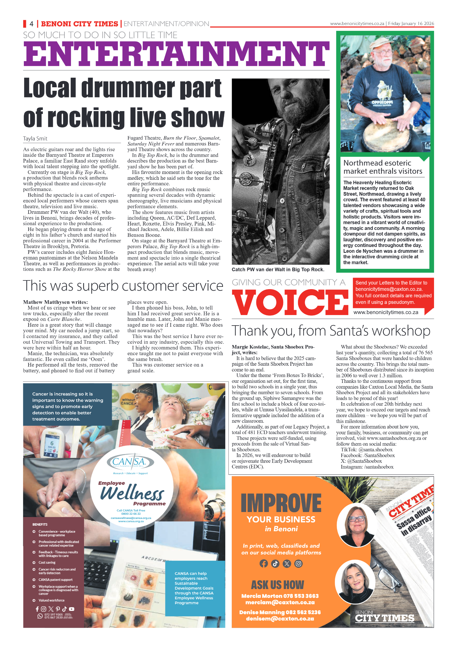 Benoni City Times 16 January 2026 page 6