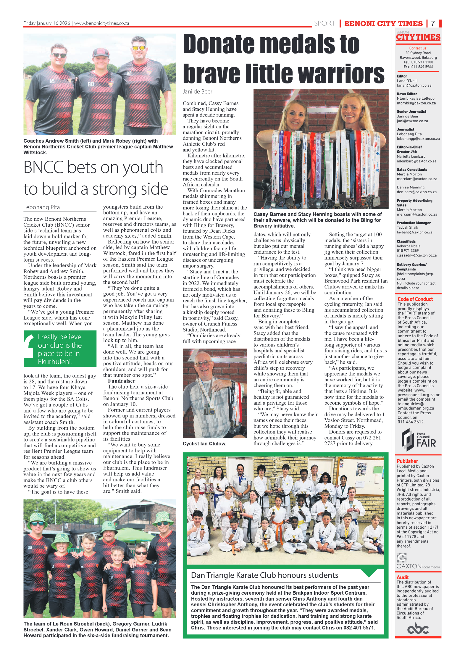 Benoni City Times 16 January 2026 page 9
