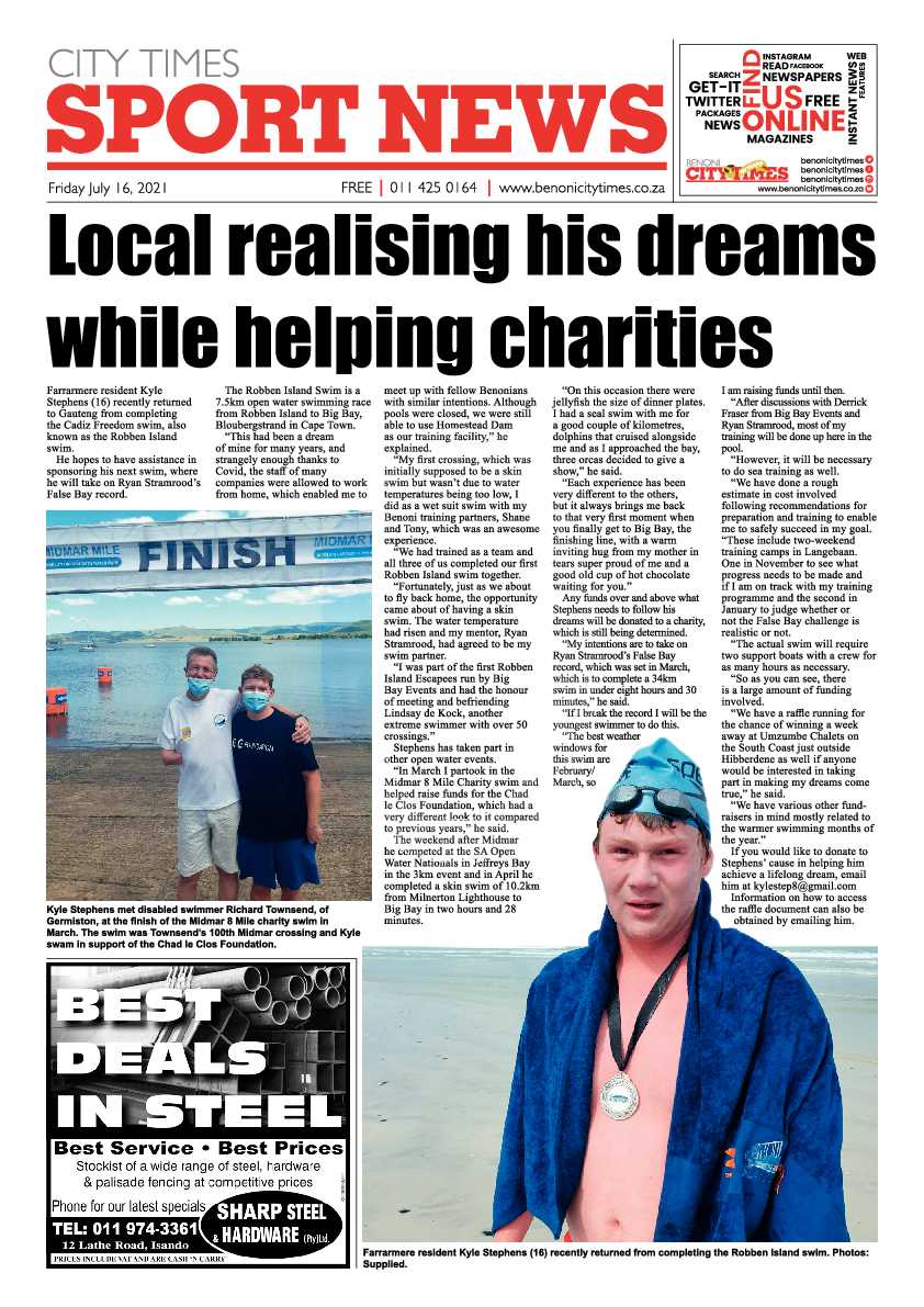 Benoni City Times 16 July 2021 page 12