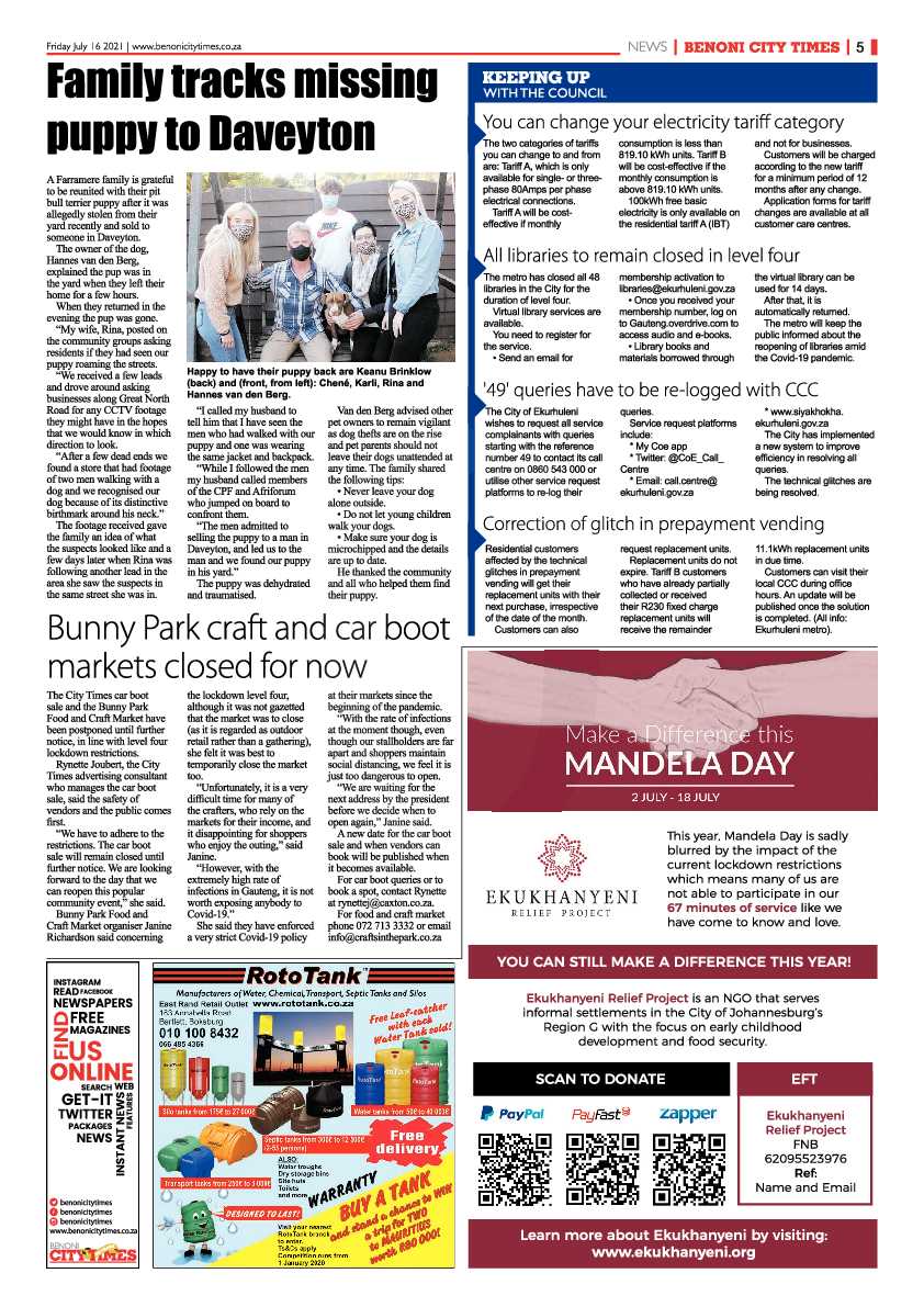 Benoni City Times 16 July 2021 page 5