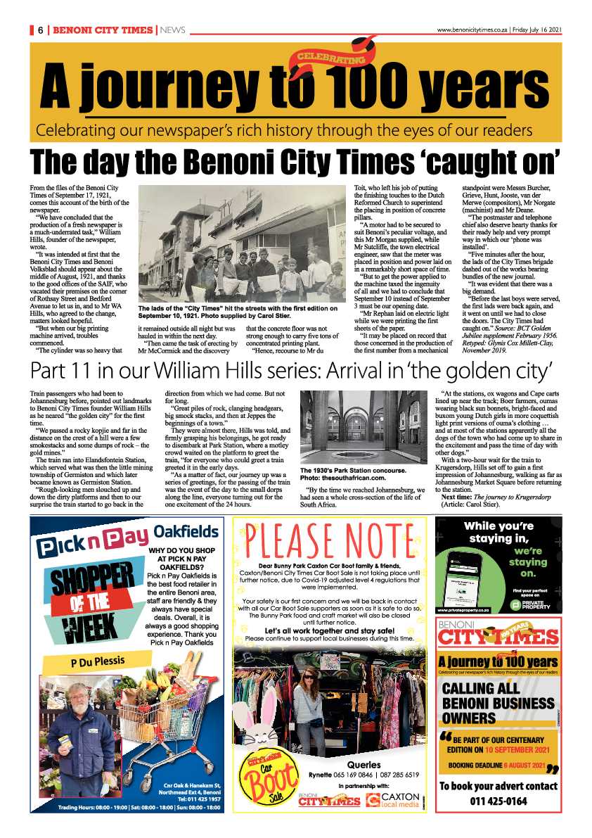 Benoni City Times 16 July 2021 page 6