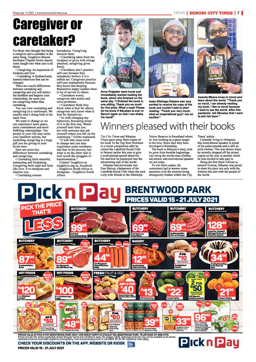Benoni City Times 16 July 2021 page 7