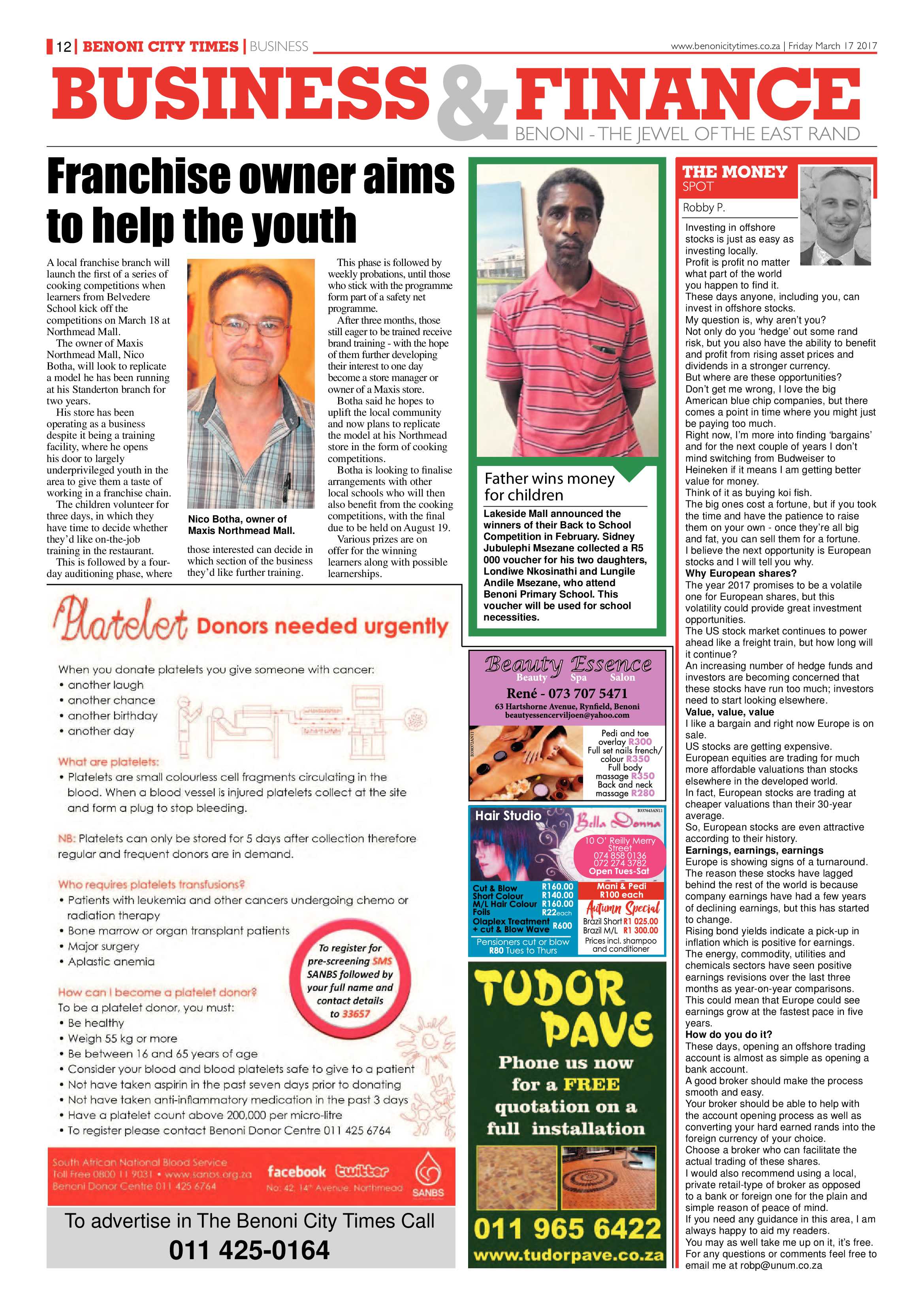 Benoni City Times 16 March 2017 page 12