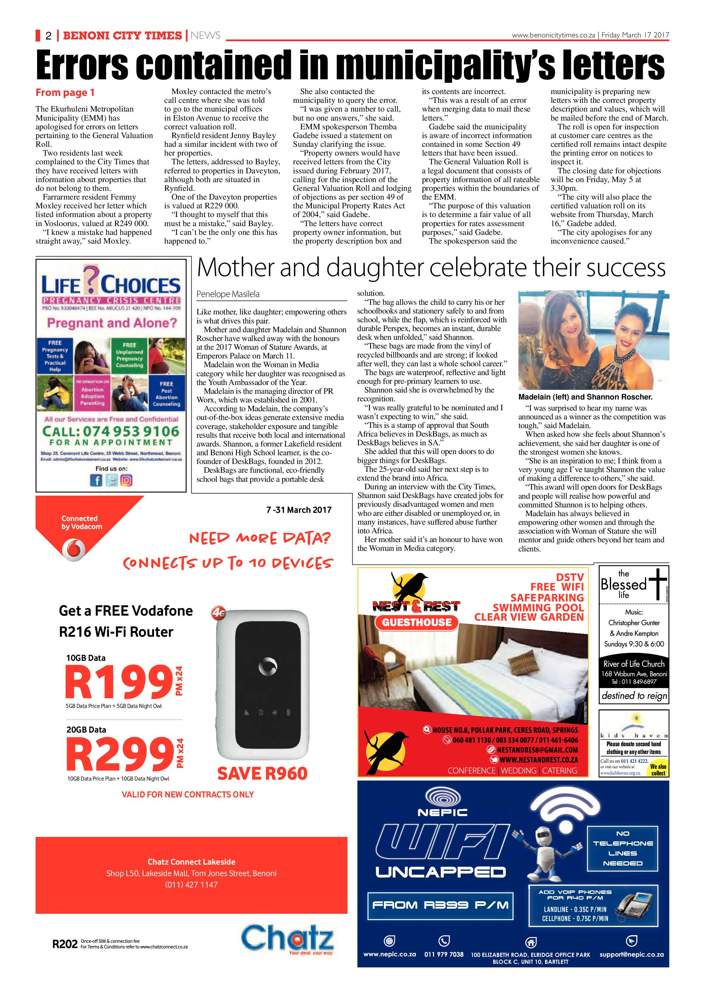 Benoni City Times 16 March 2017 page 2