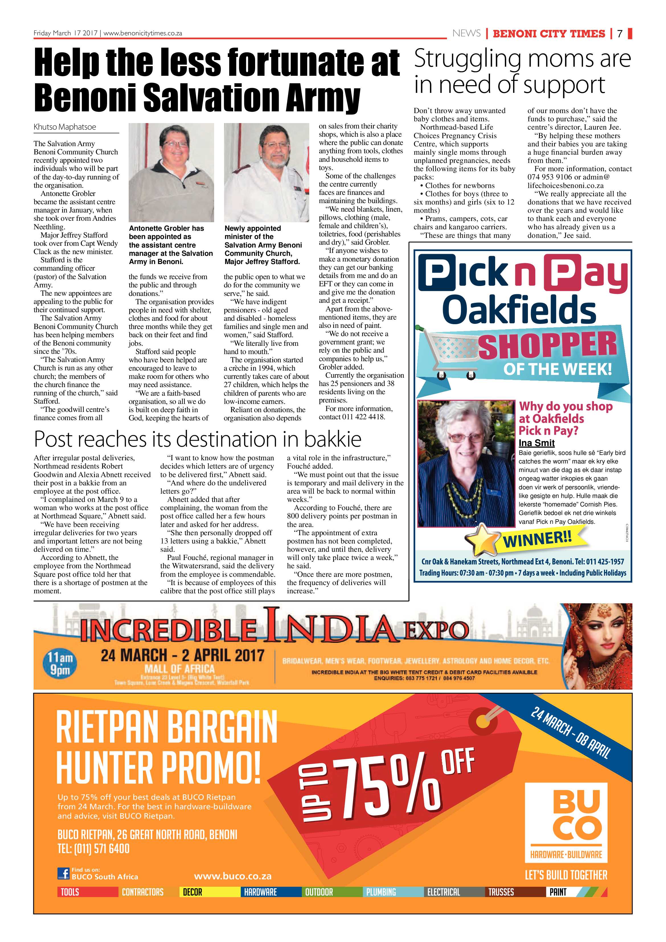 Benoni City Times 16 March 2017 page 7