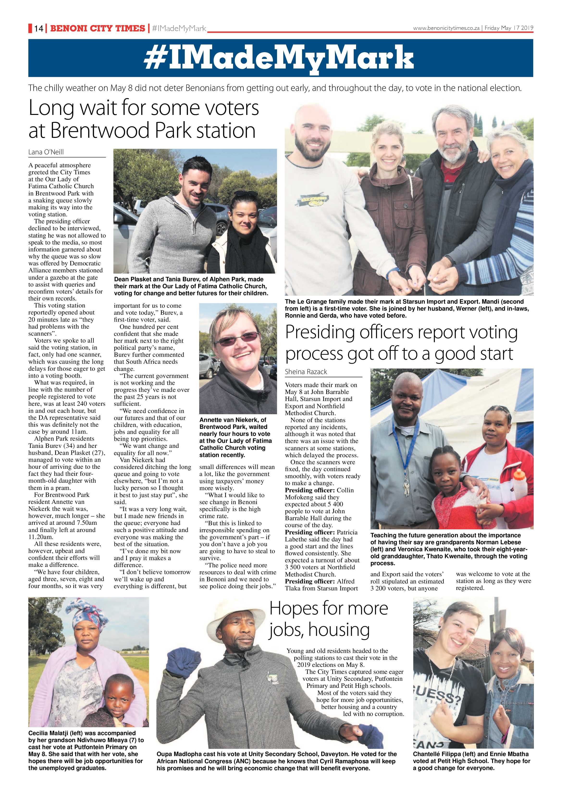 Benoni City Times 16 May 2019 page 14