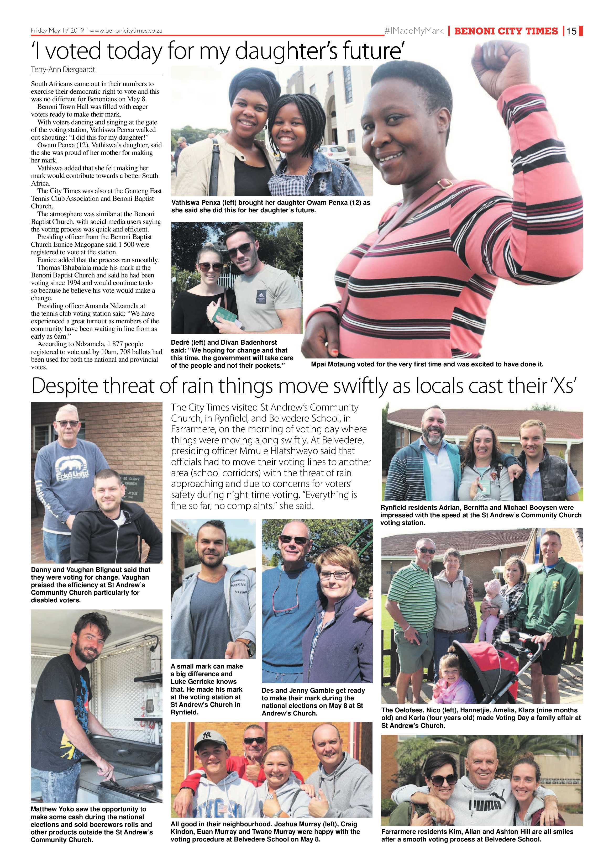 Benoni City Times 16 May 2019 page 15