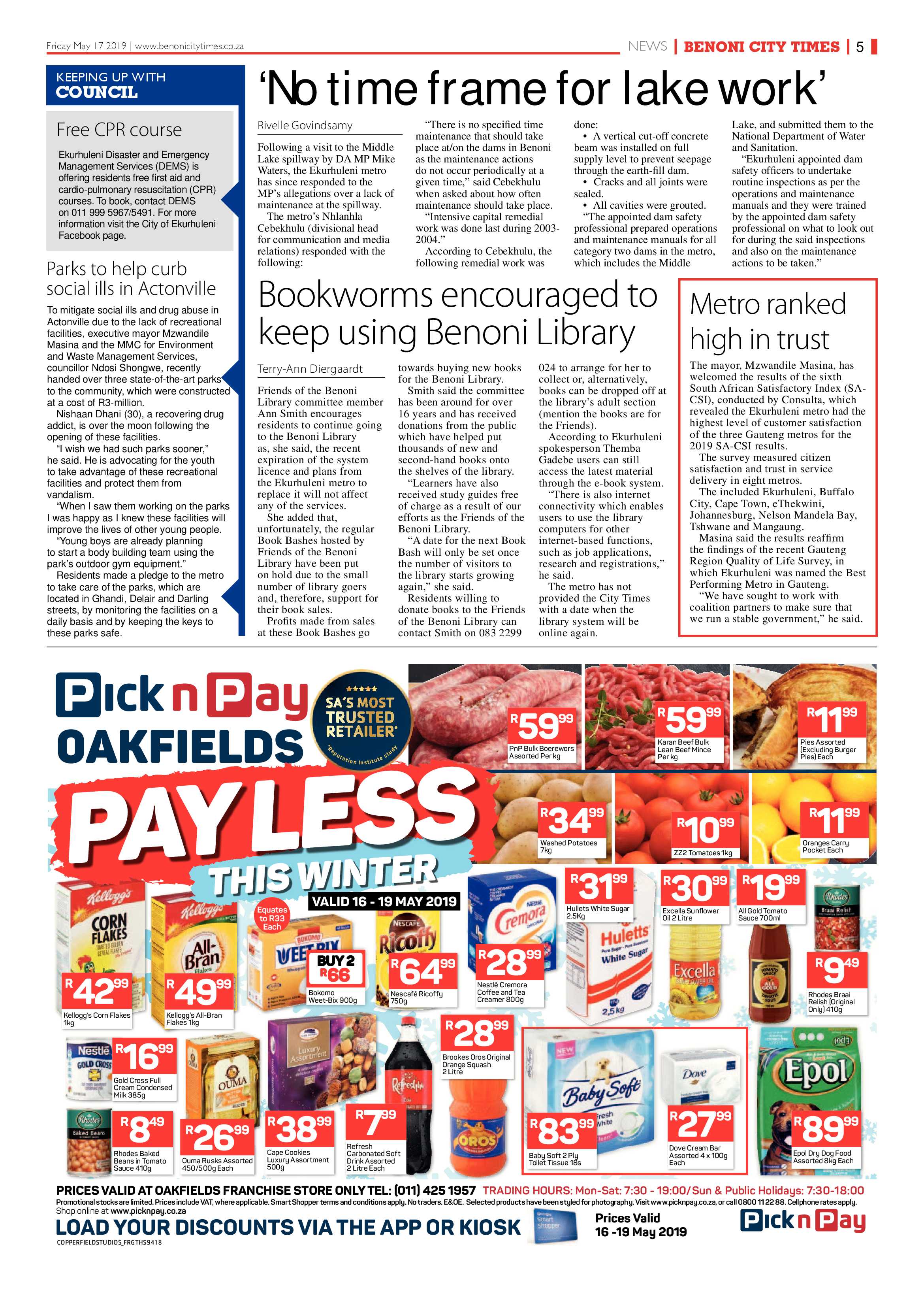 Benoni City Times 16 May 2019 page 5