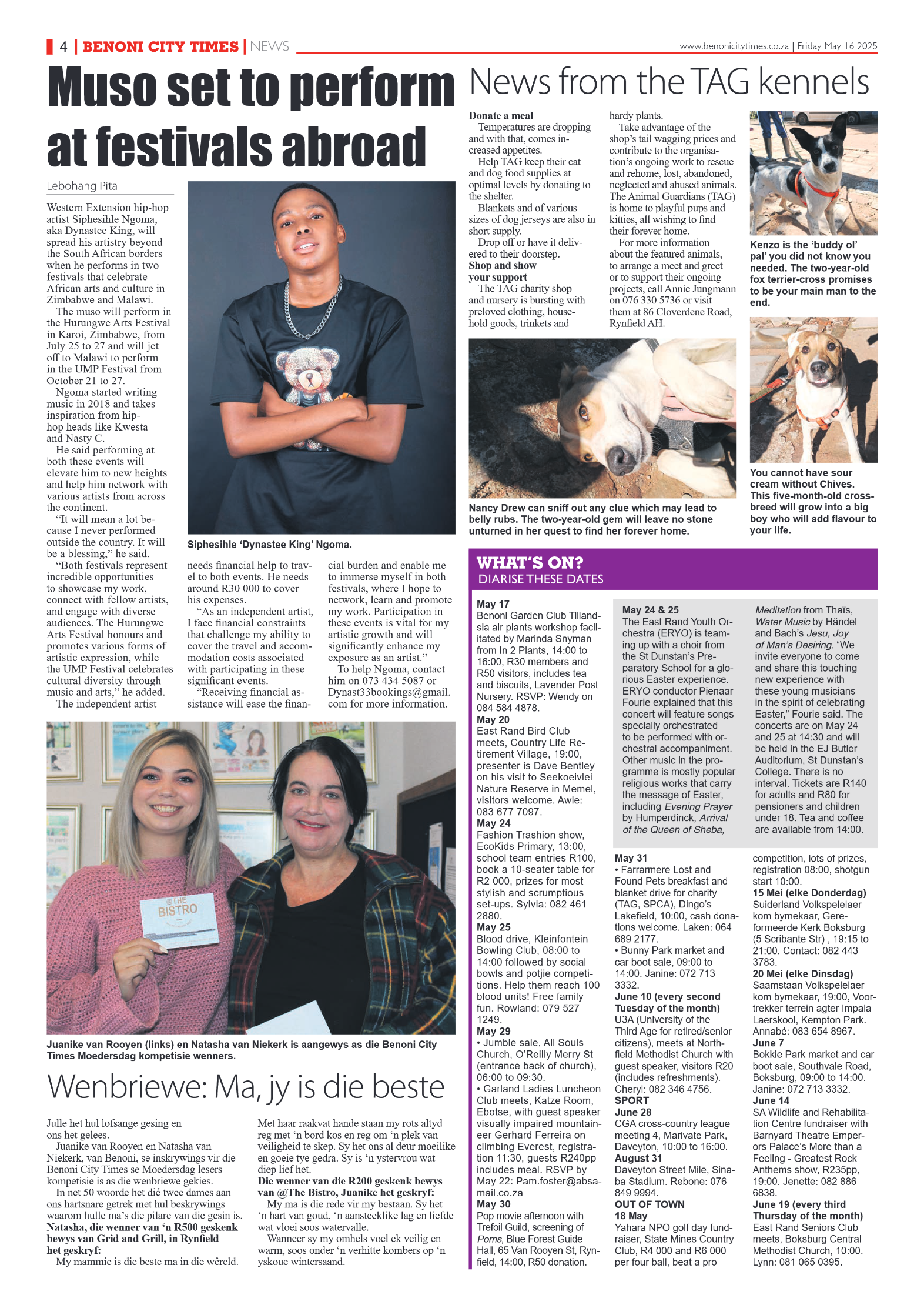 Benoni City Times 16 May 2025 page 6