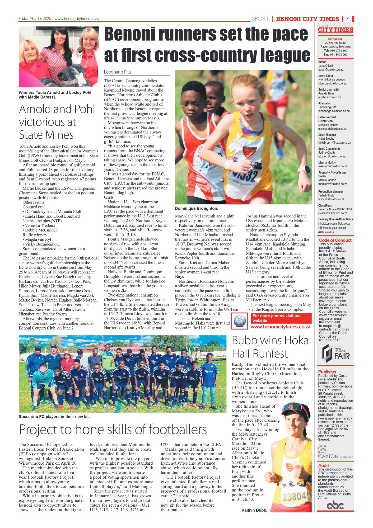 Benoni City Times 16 May 2025 page 9