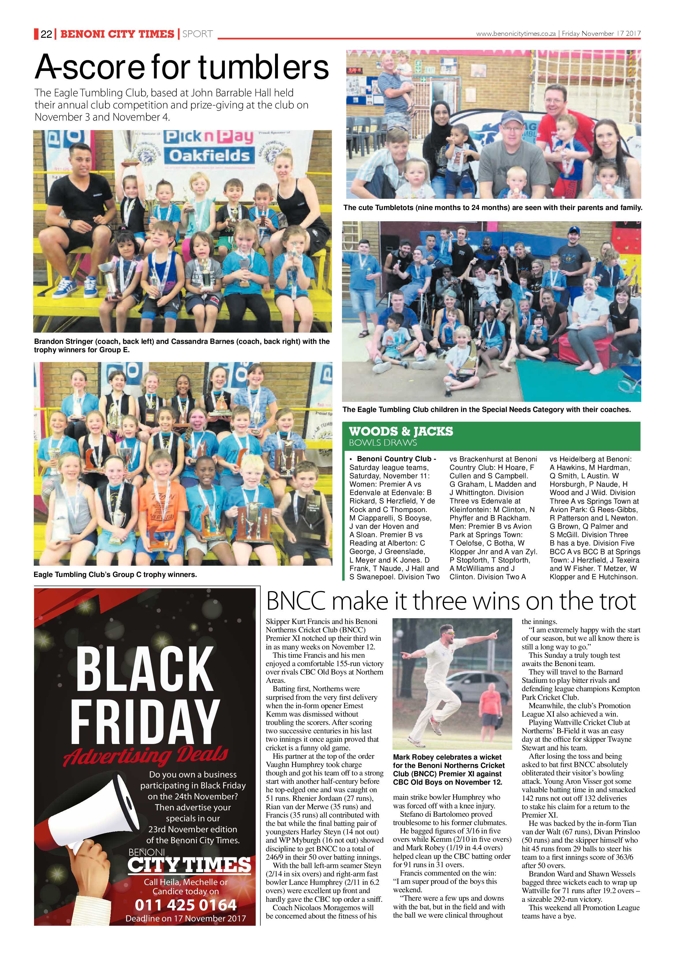 Benoni City Times 16 November 2017 page 22