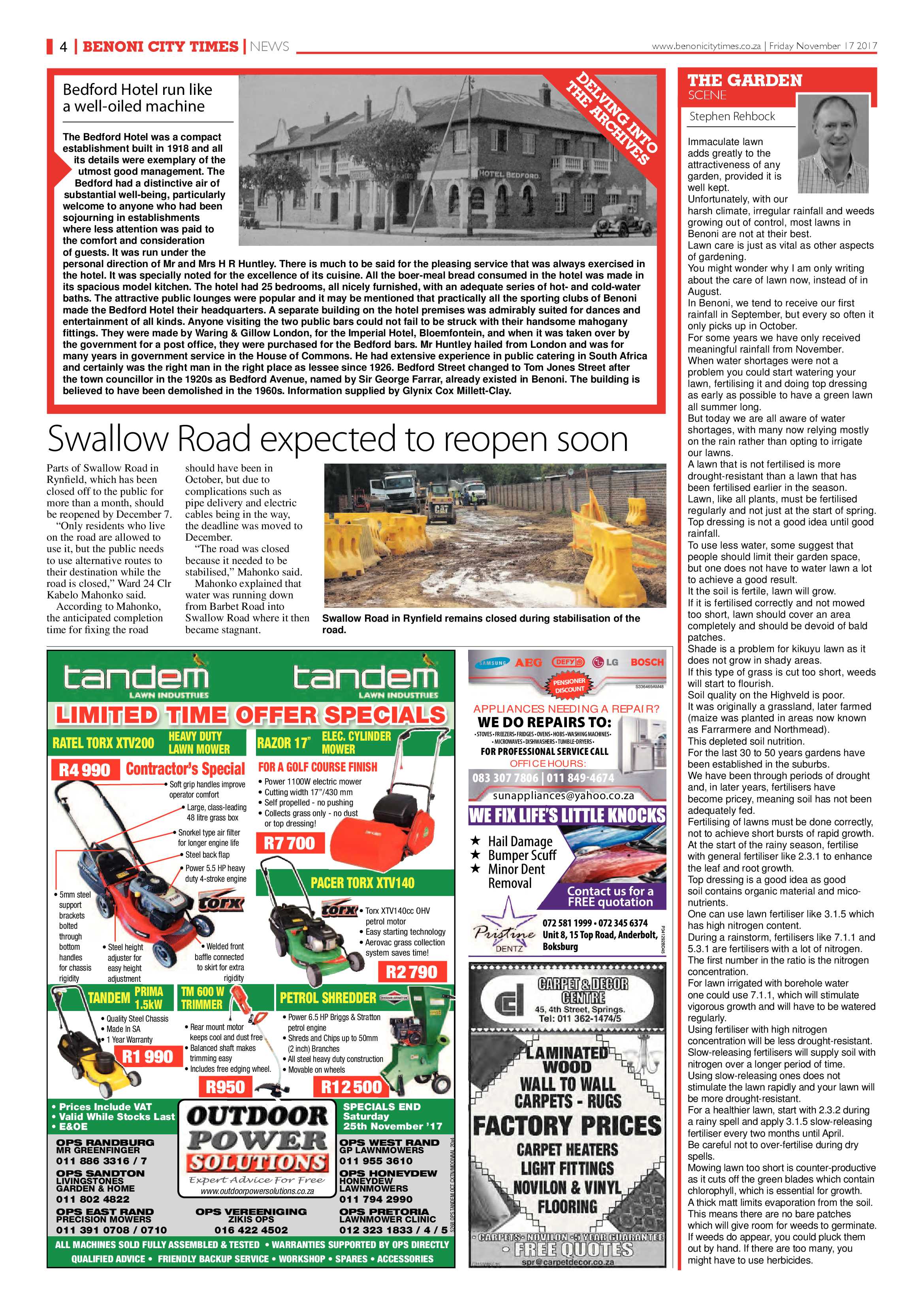Benoni City Times 16 November 2017 page 4