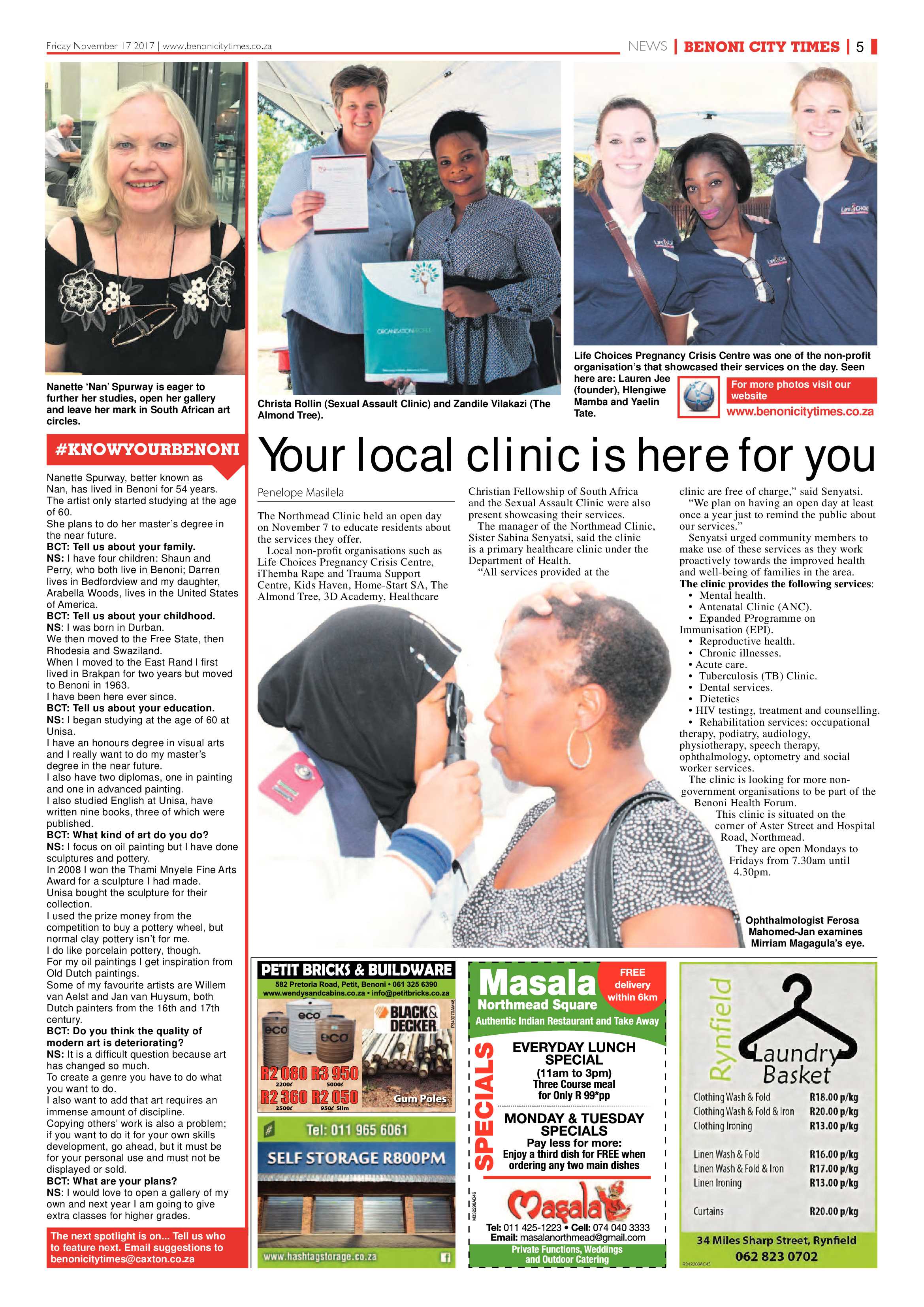 Benoni City Times 16 November 2017 page 5