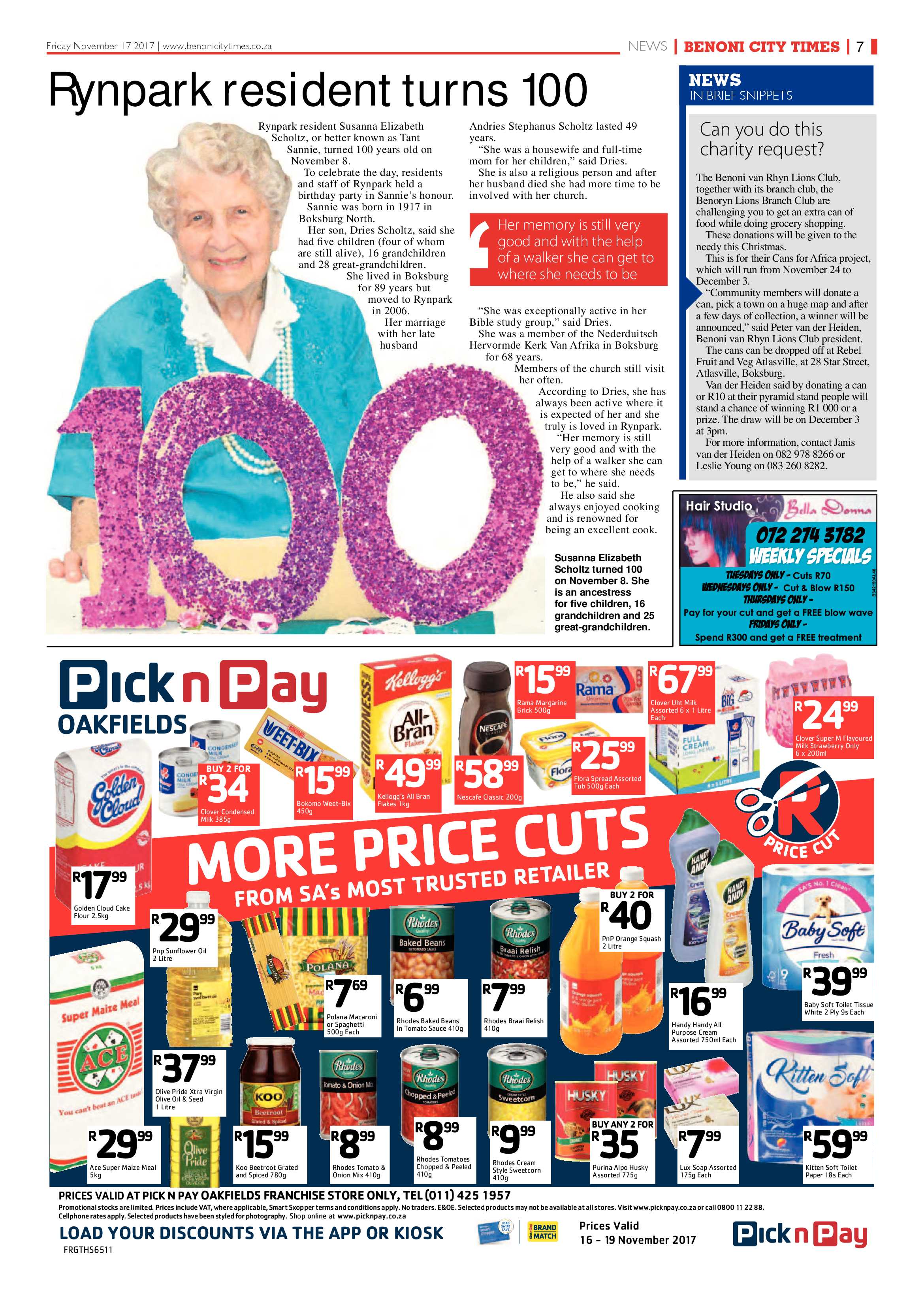 Benoni City Times 16 November 2017 page 7