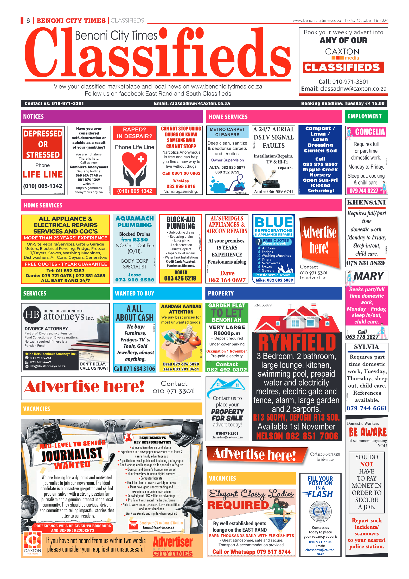 Benoni City Times 16 October 2026 page 6