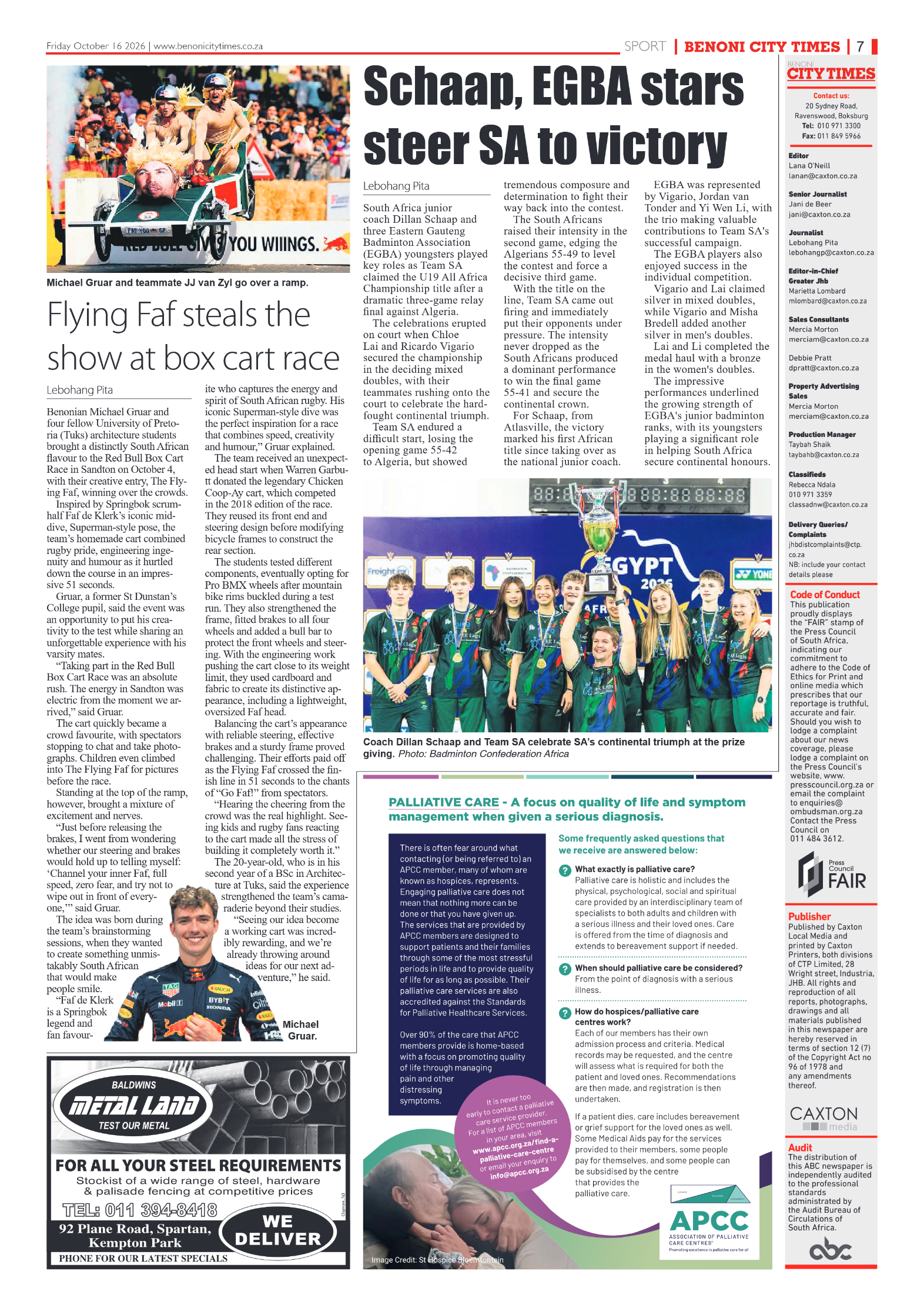 Benoni City Times 16 October 2026 page 7
