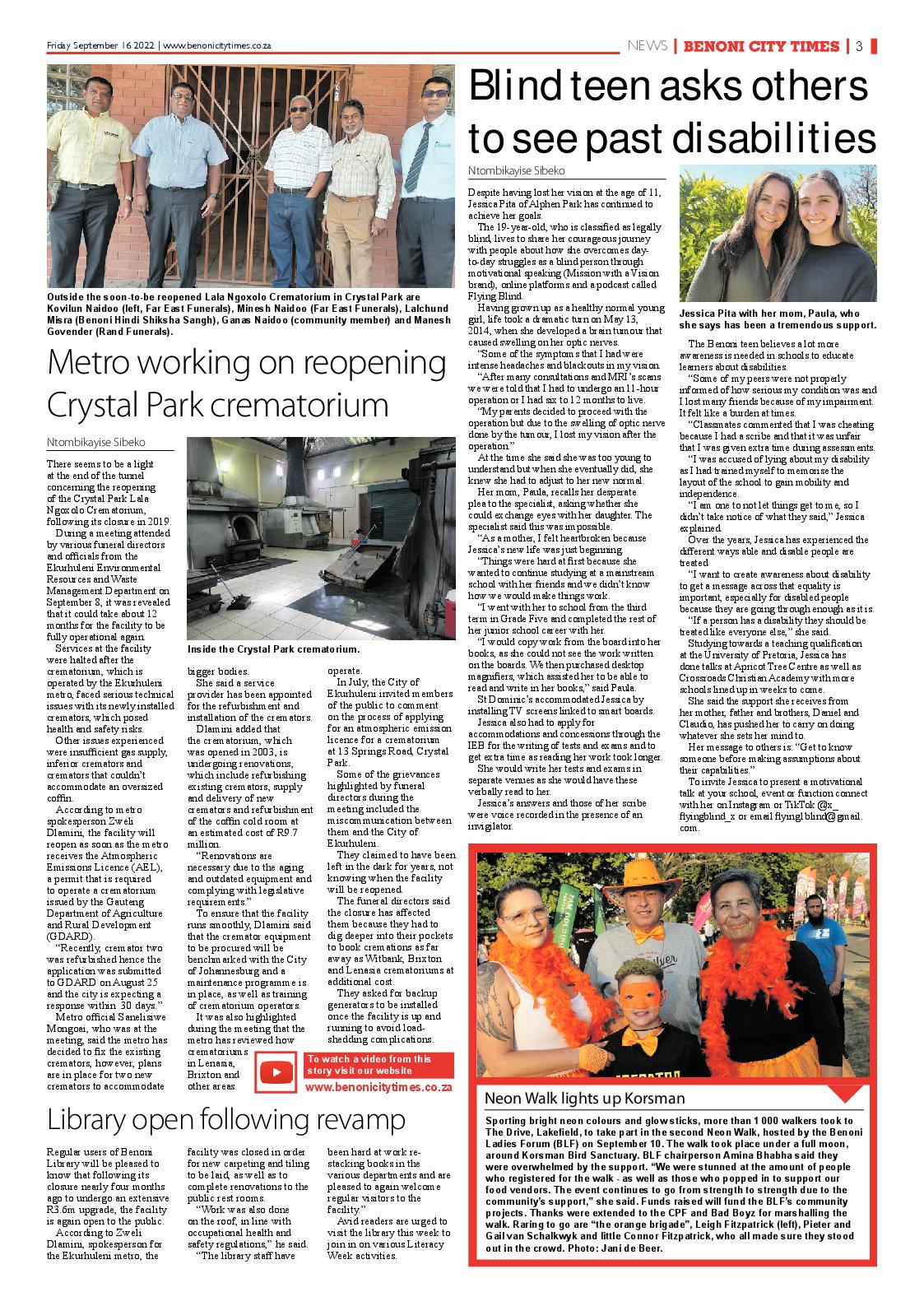 Benoni City Times 16 September 2022 page 3