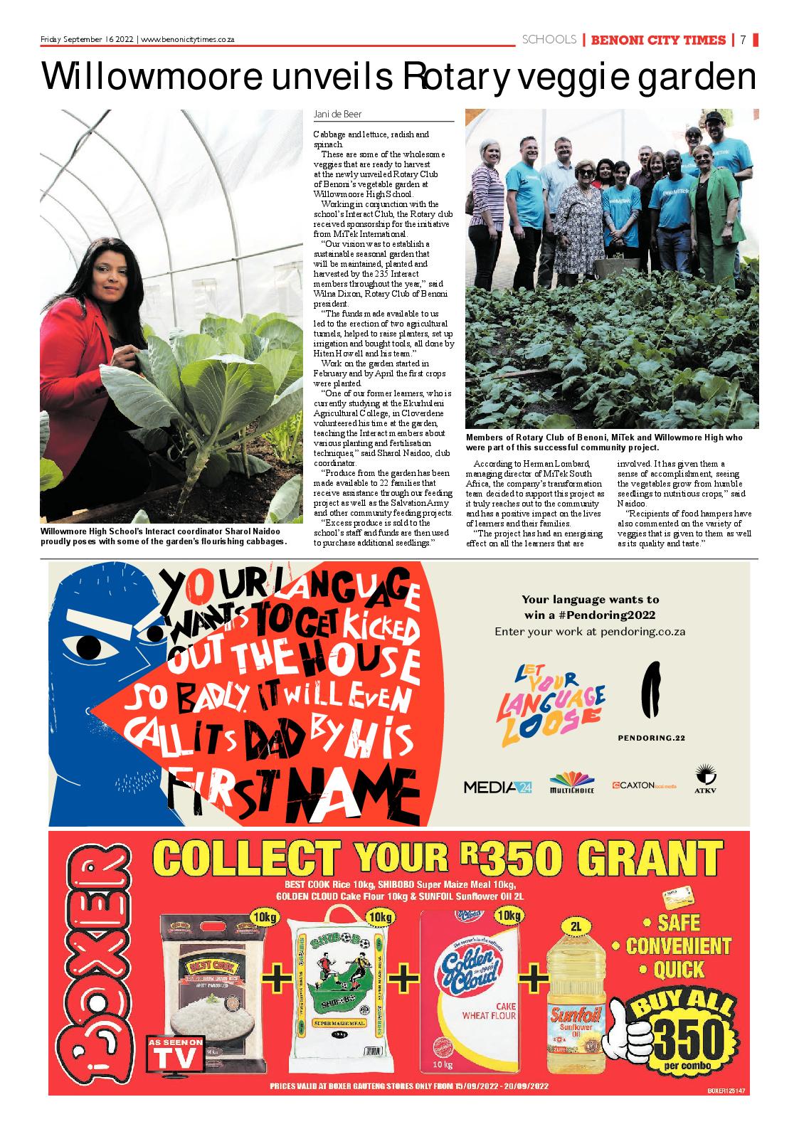 Benoni City Times 16 September 2022 page 7