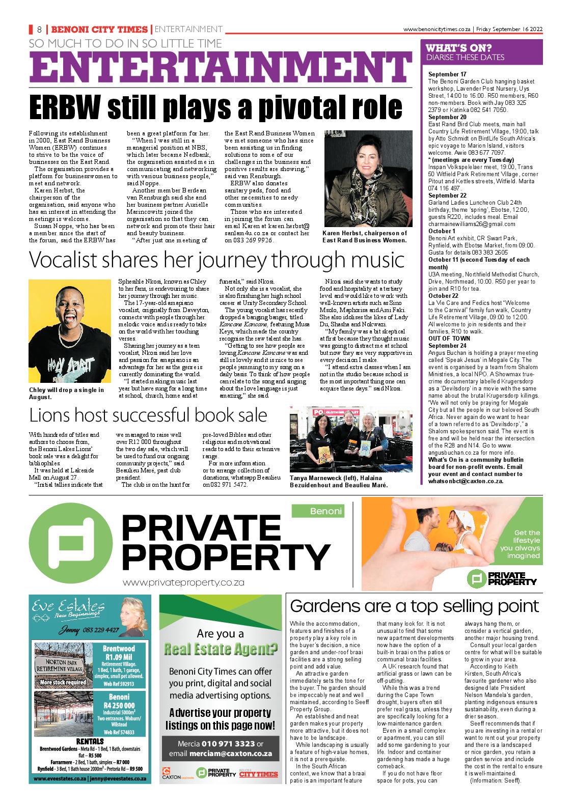 Benoni City Times 16 September 2022 page 8