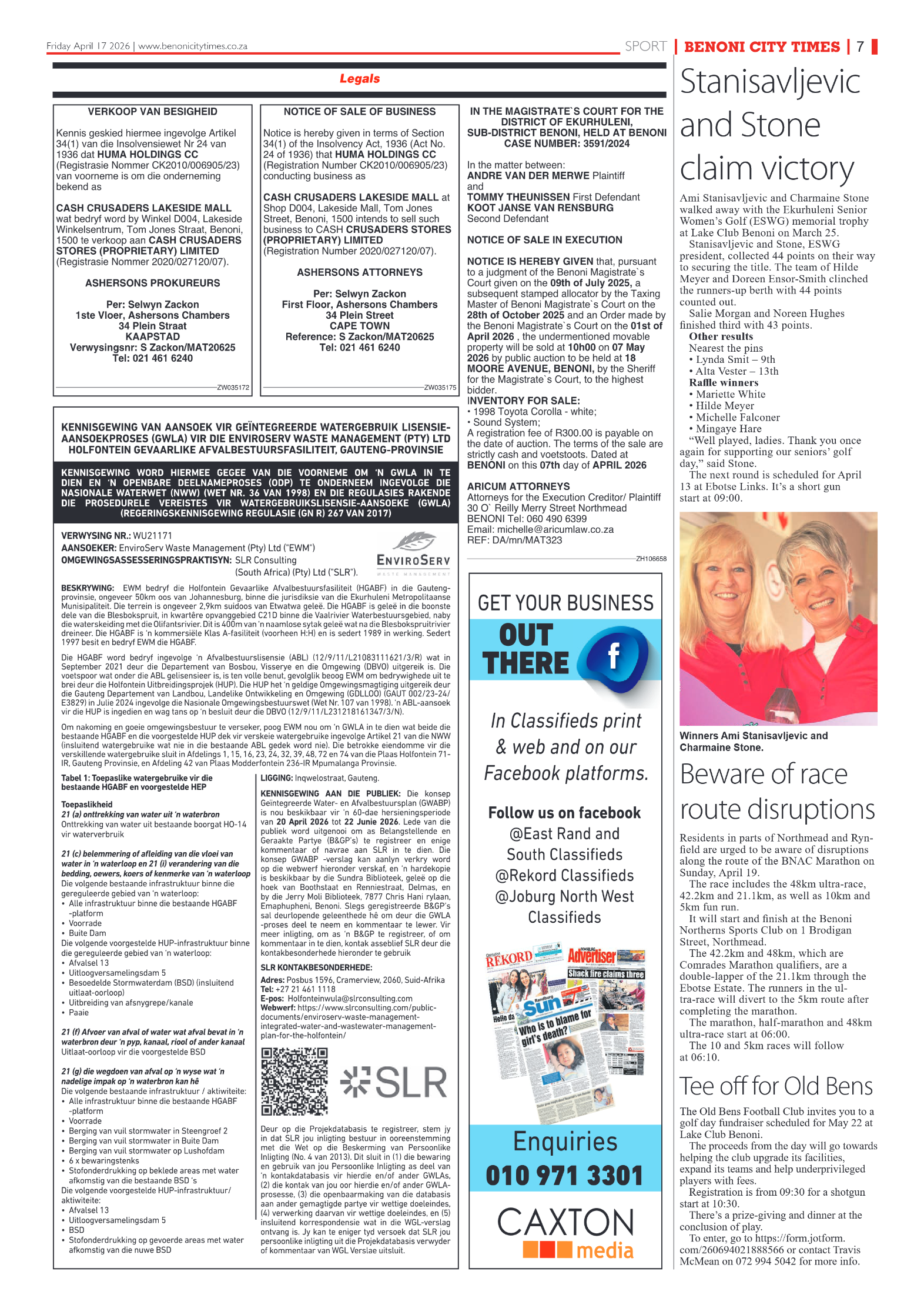 Benoni City Times 17 April 2026 page 7