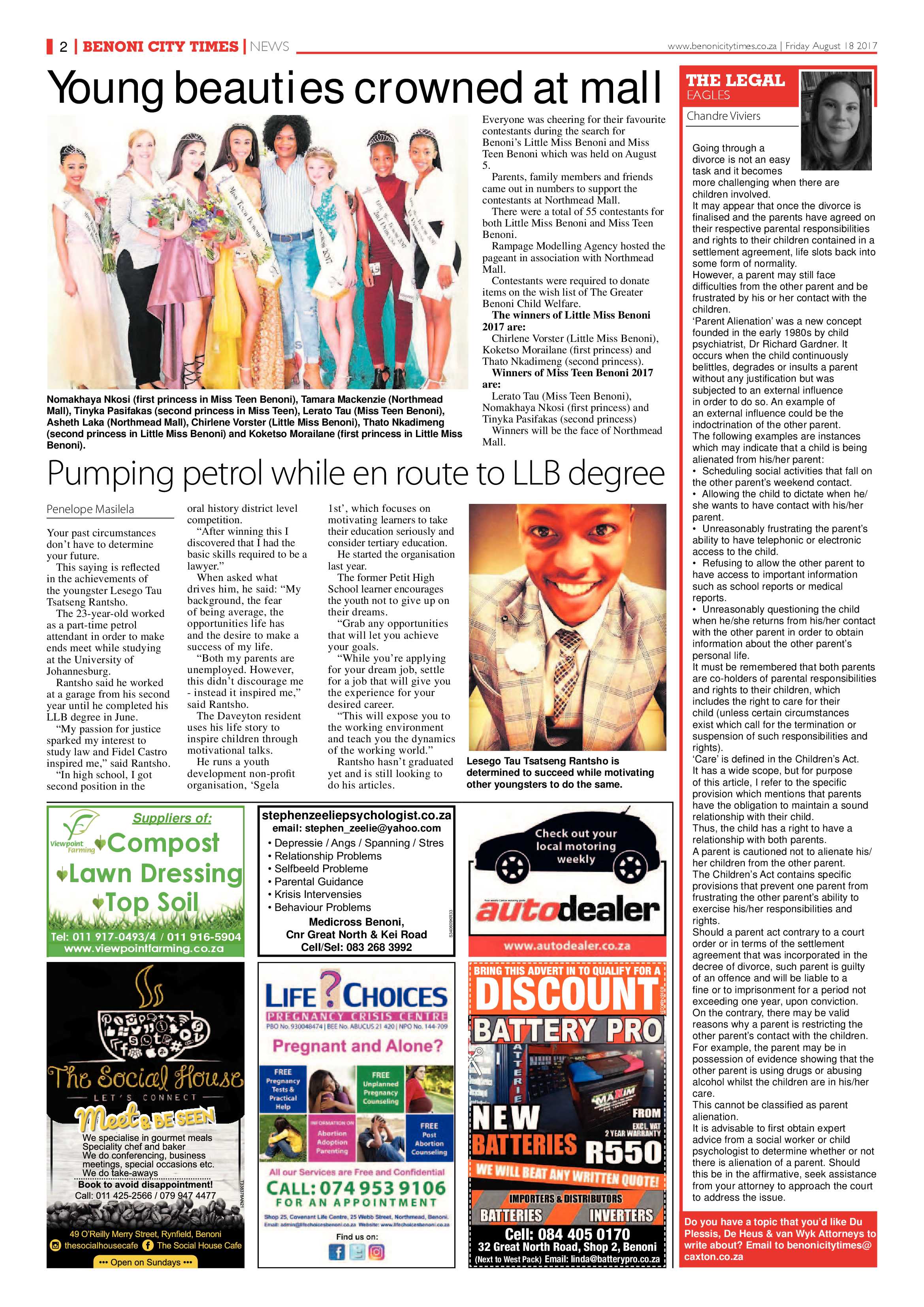 Benoni City Times 17 August 2017 page 2