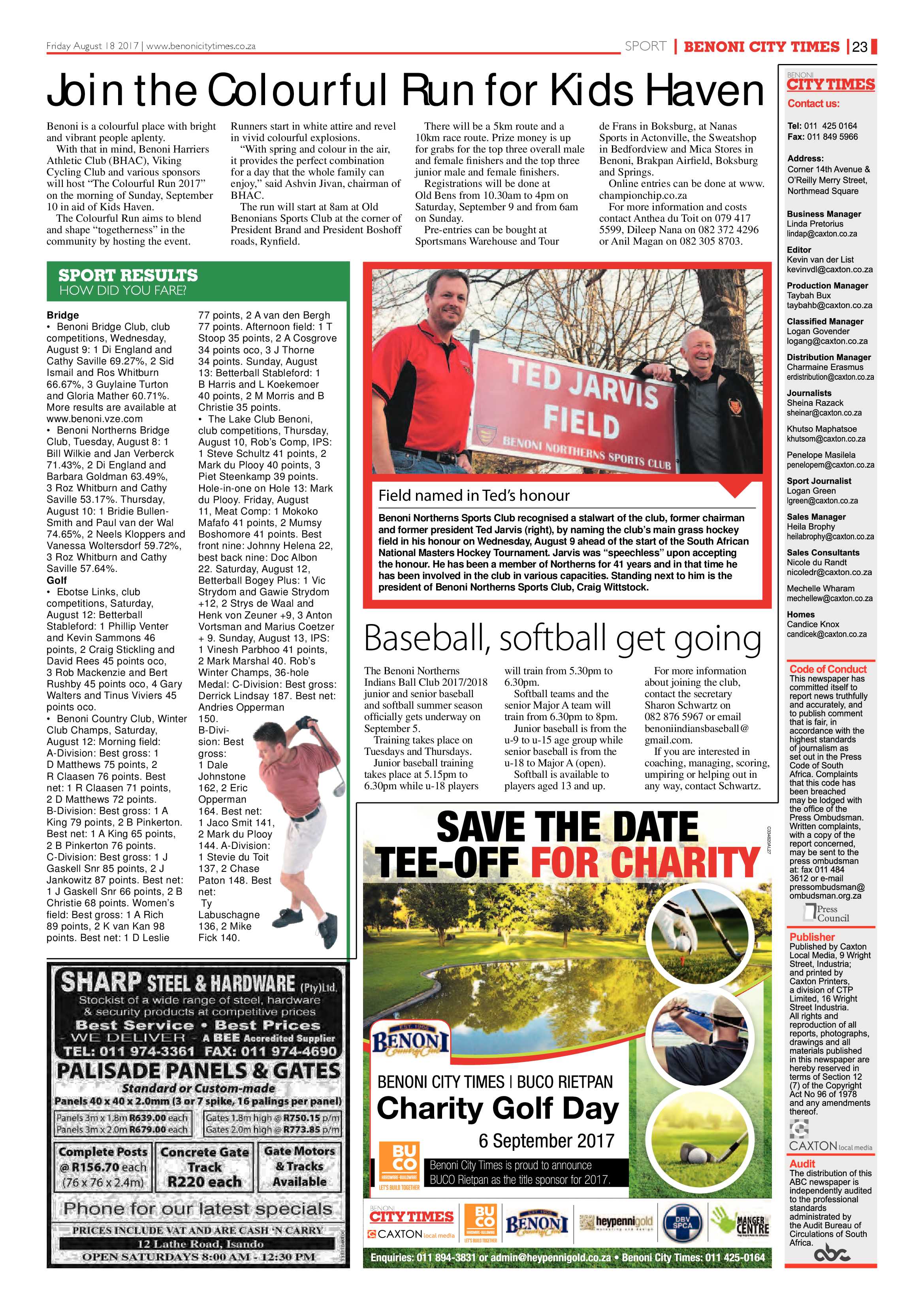 Benoni City Times 17 August 2017 page 23