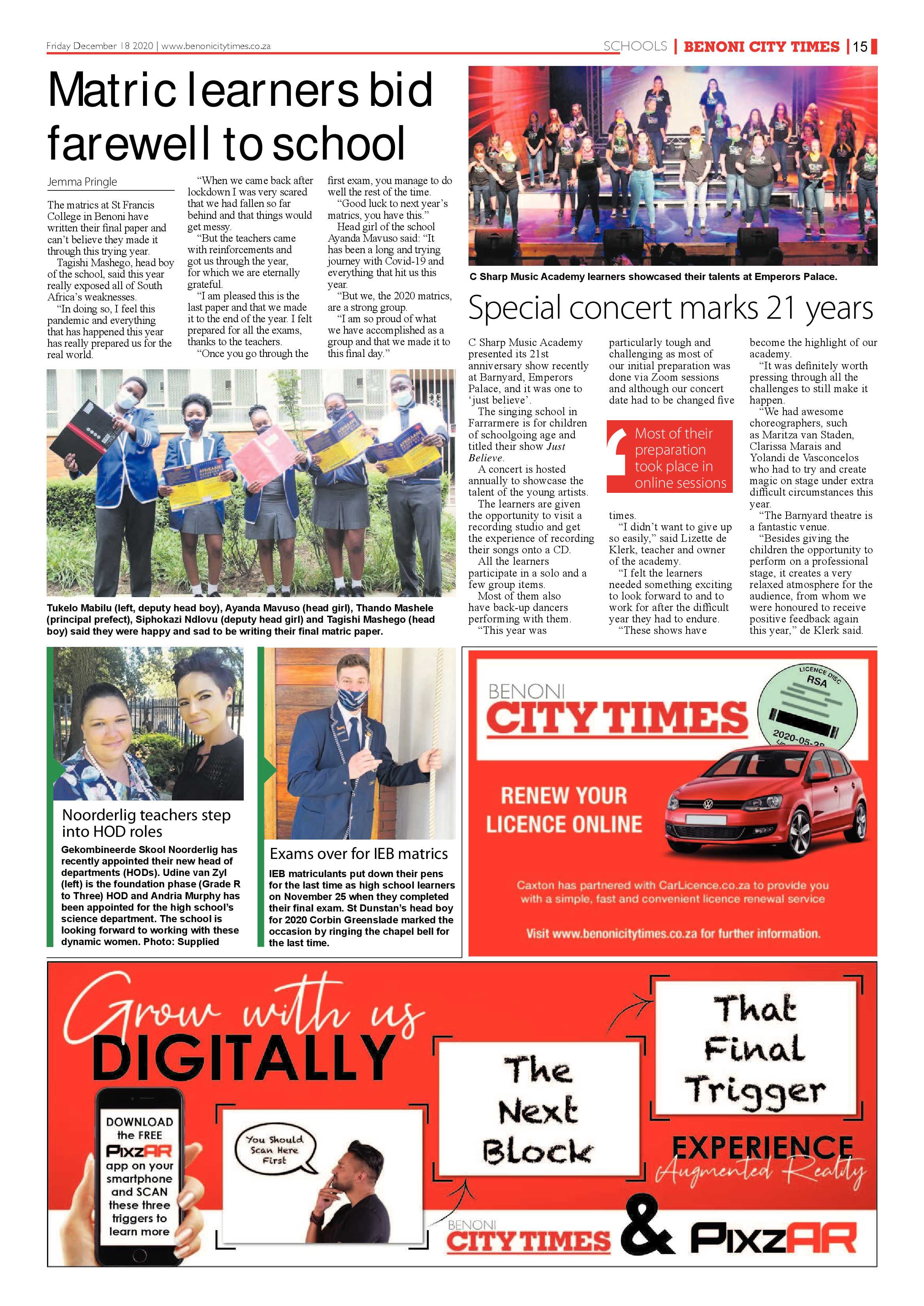Benoni City Times 17 December 2020 page 15