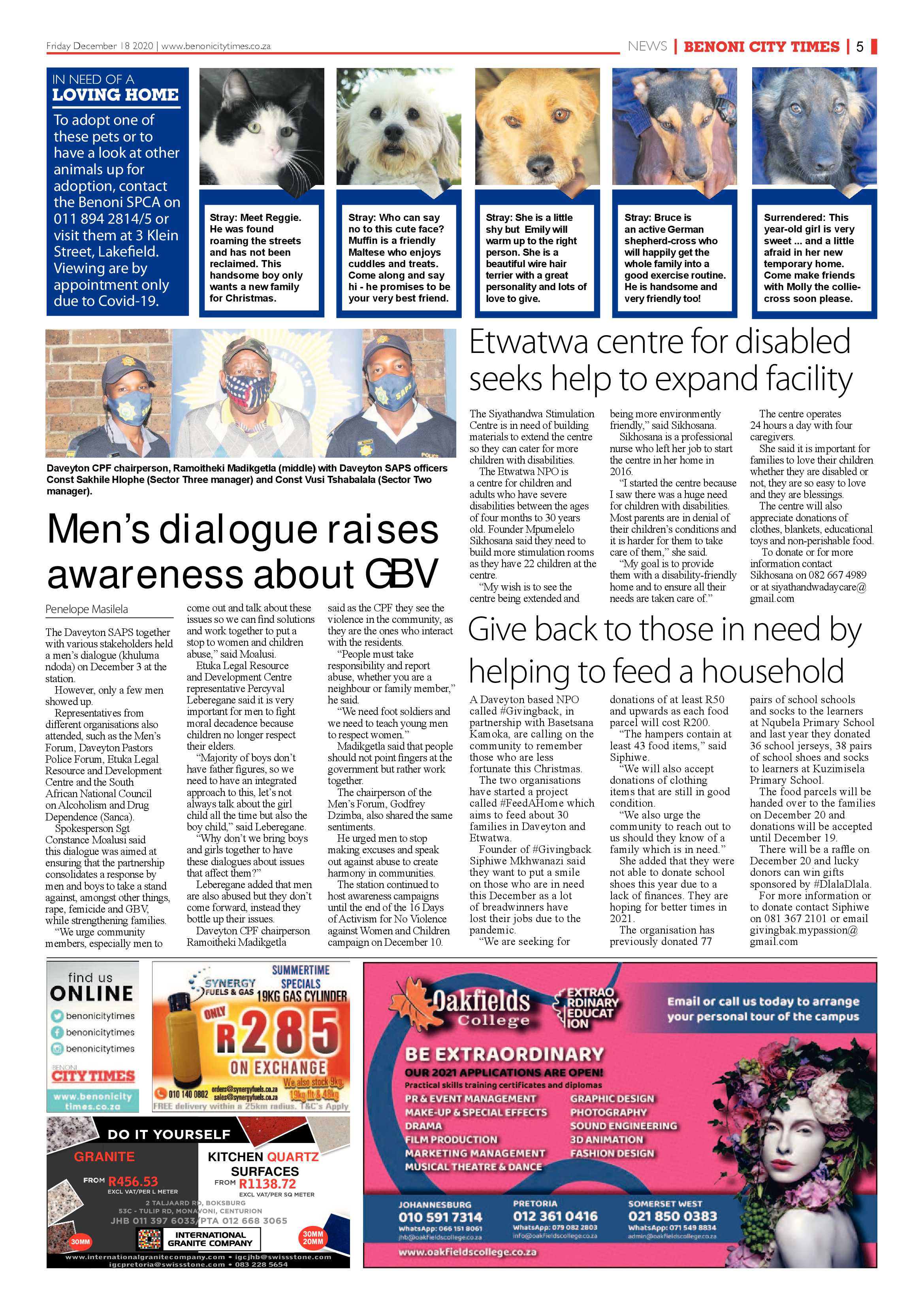 Benoni City Times 17 December 2020 page 5