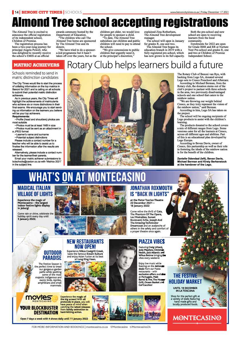 Benoni City Times 17 December 2021 page 14
