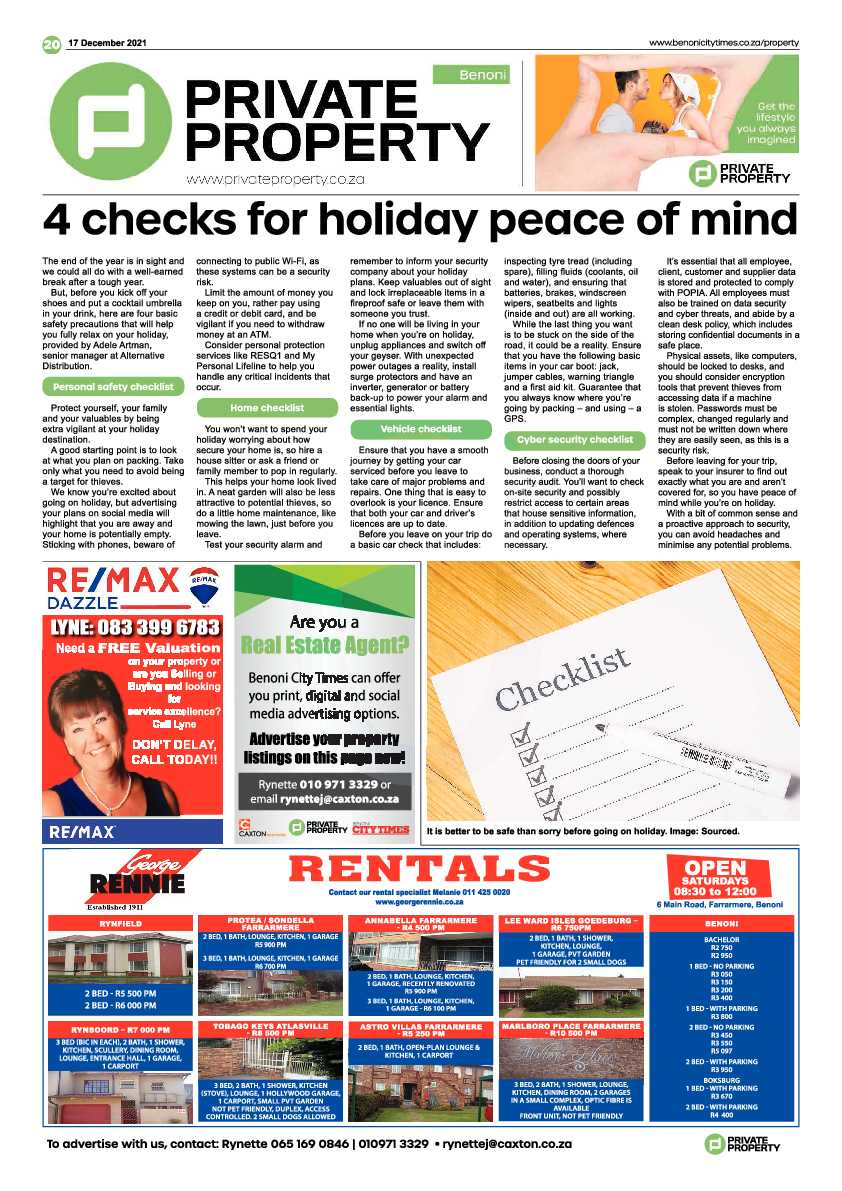 Benoni City Times 17 December 2021 page 20