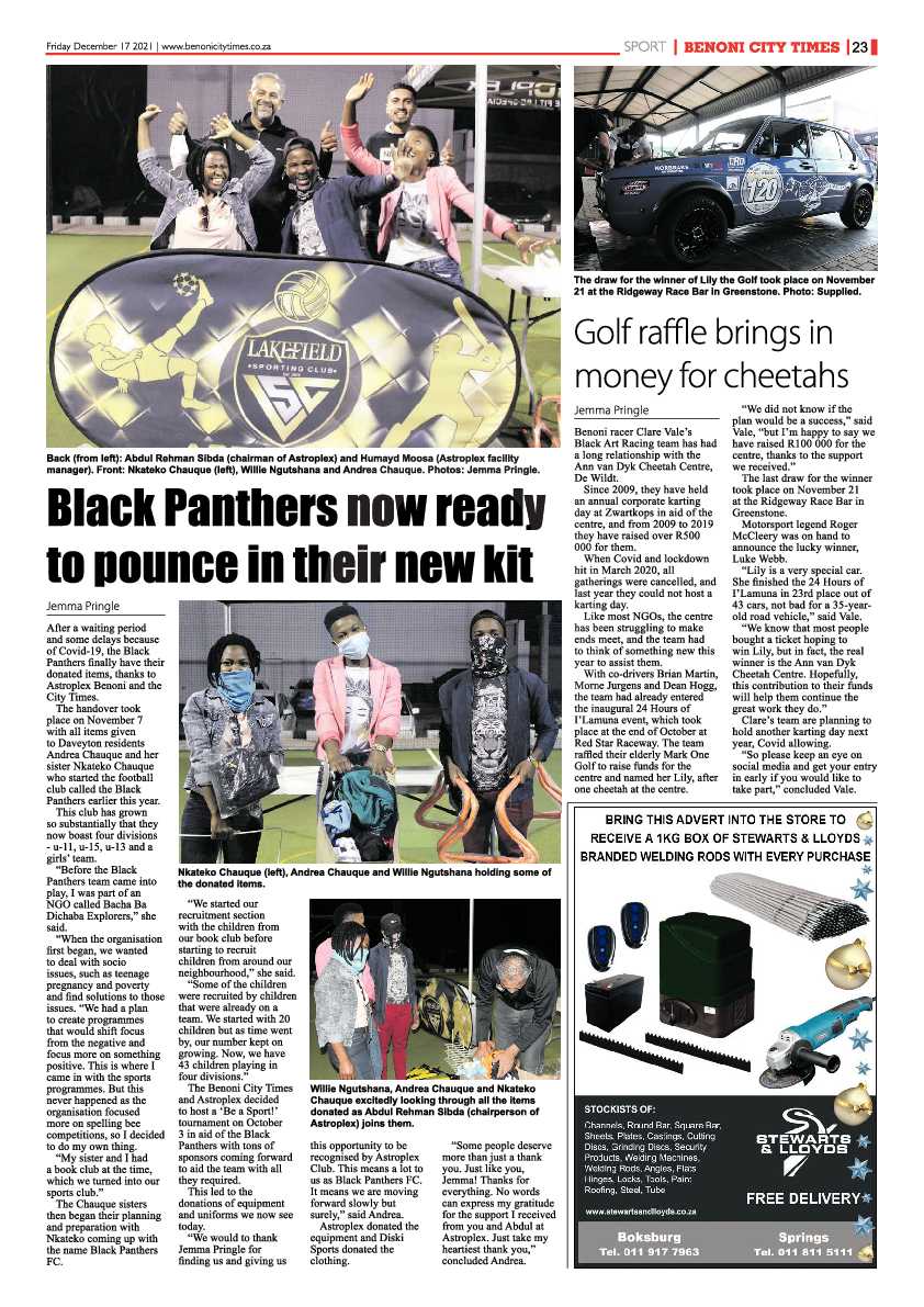 Benoni City Times 17 December 2021 page 23