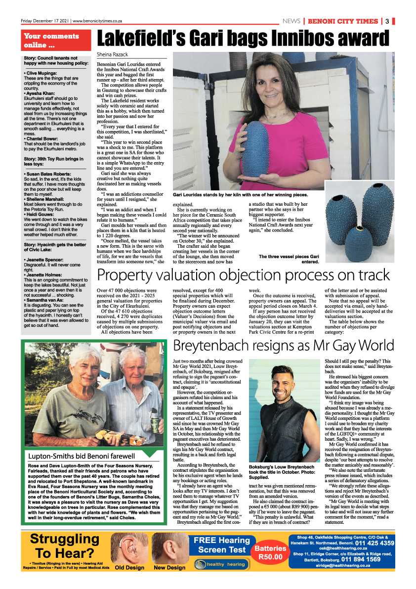Benoni City Times 17 December 2021 page 3