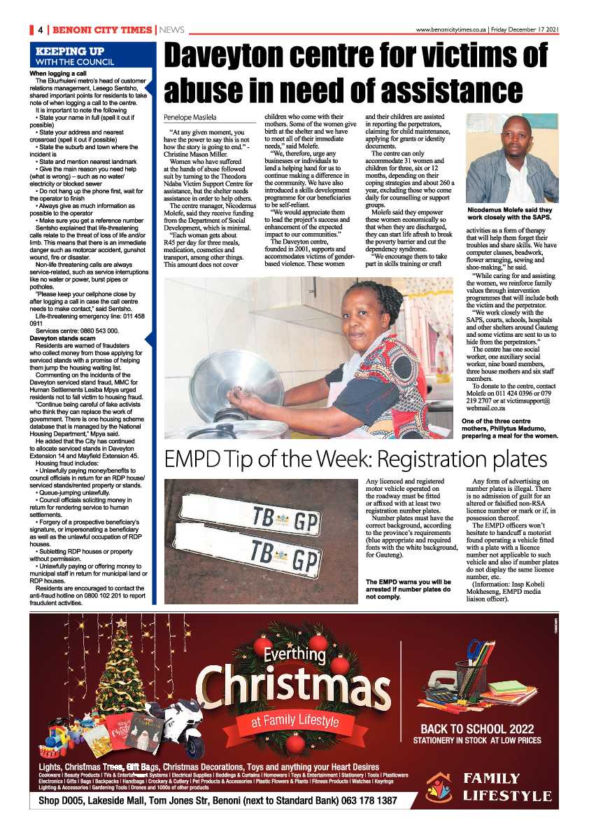 Benoni City Times 17 December 2021 page 4