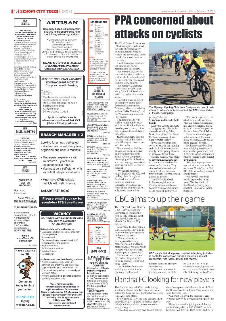 Benoni City Times 17 February 2023 page 10