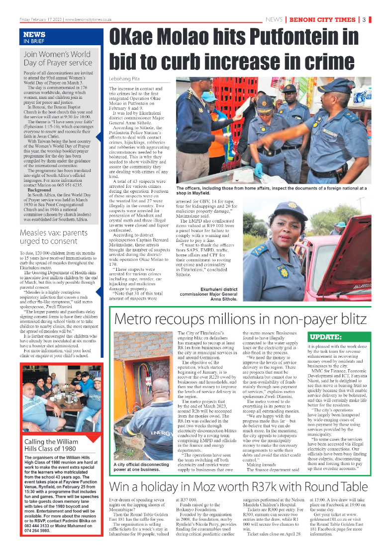 Benoni City Times 17 February 2023 page 3