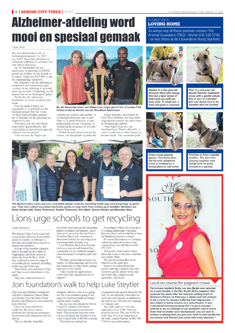 Benoni City Times 17 February 2023 page 4
