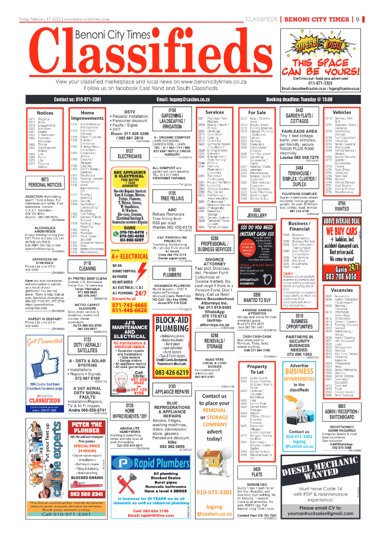 Benoni City Times 17 February 2023 page 9
