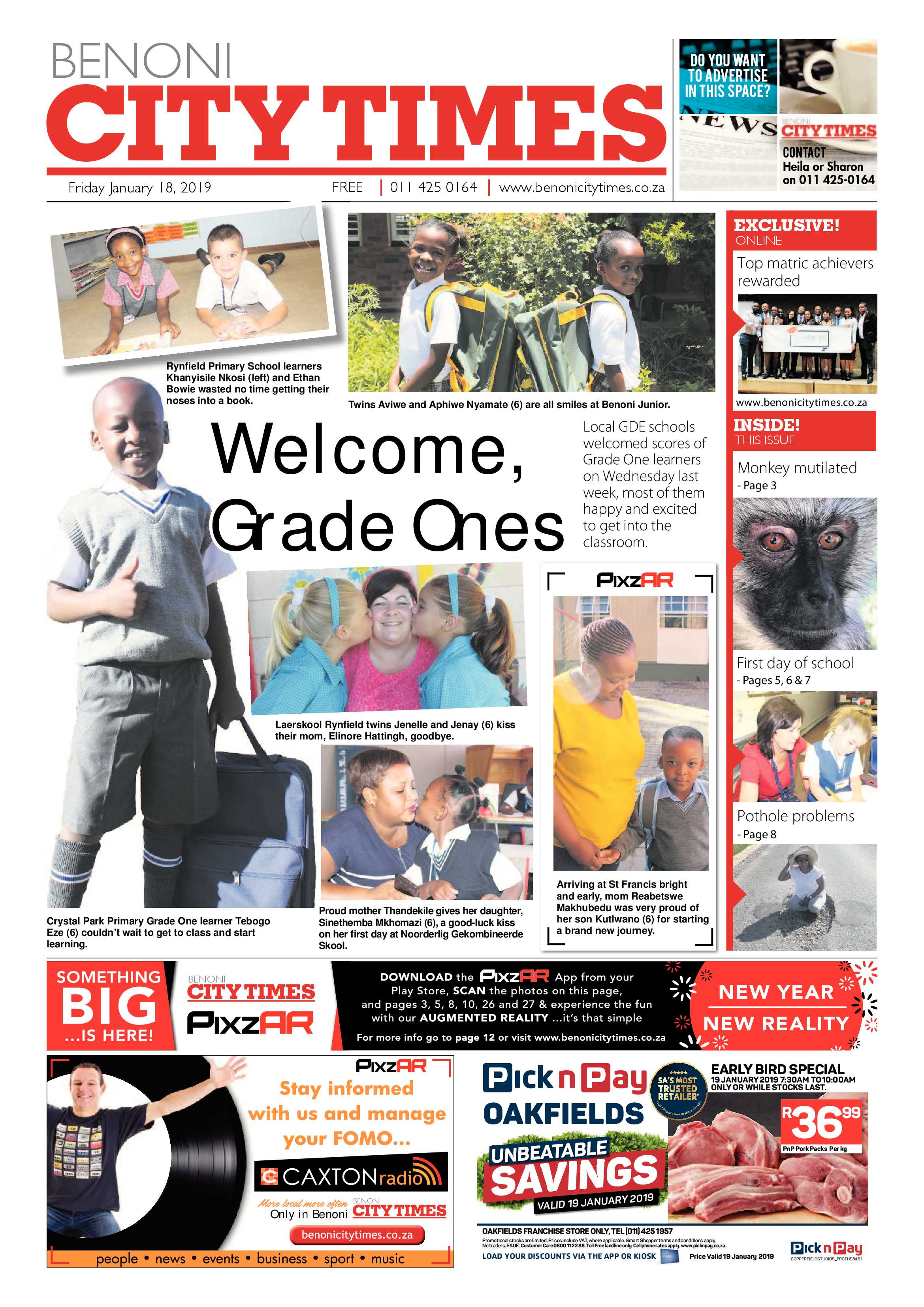 Benoni City Times 17 January 2019 page 1