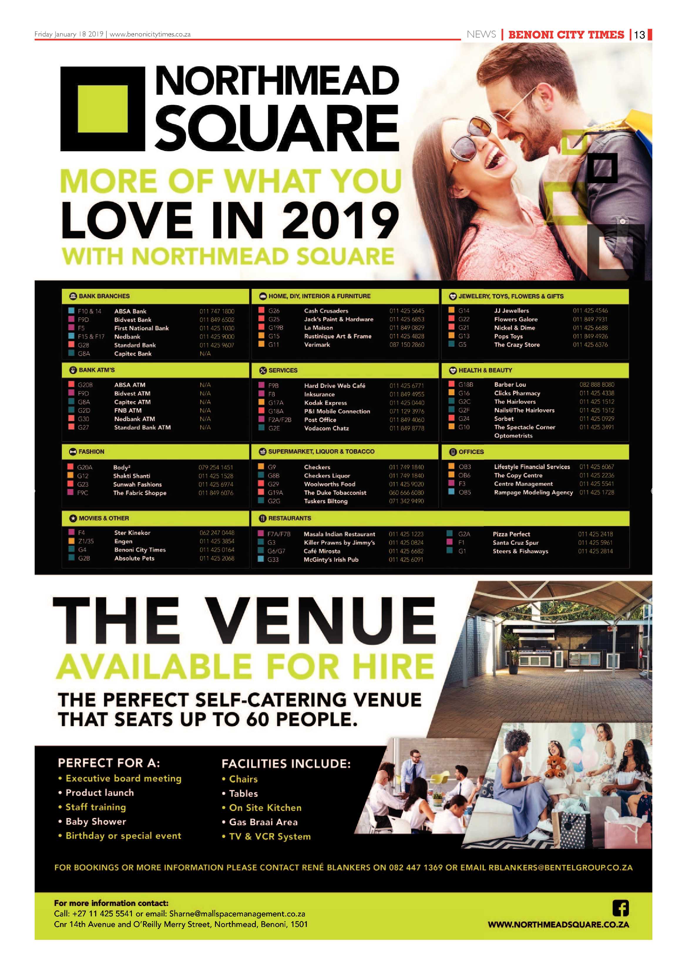 Benoni City Times 17 January 2019 page 13
