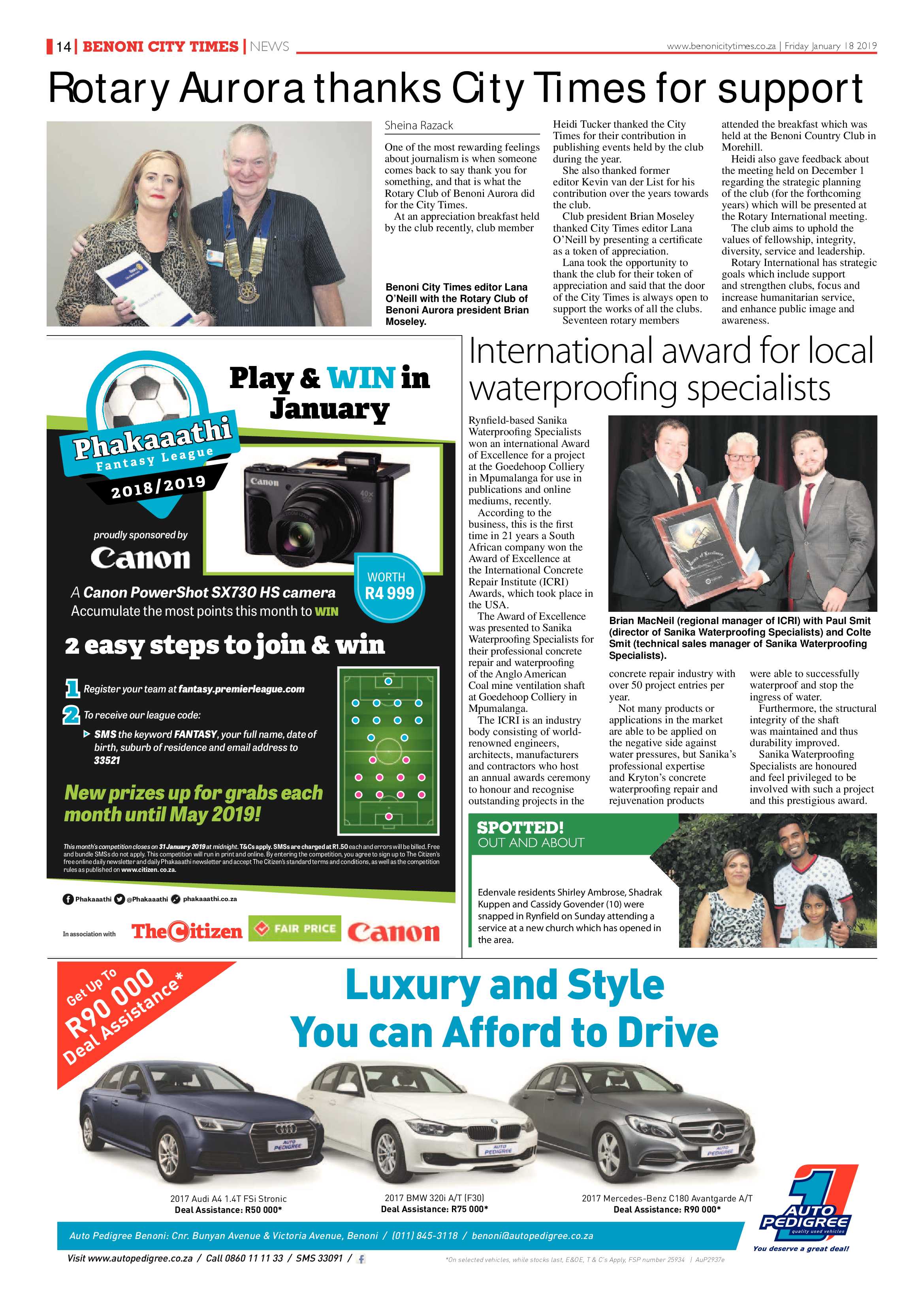 Benoni City Times 17 January 2019 page 14