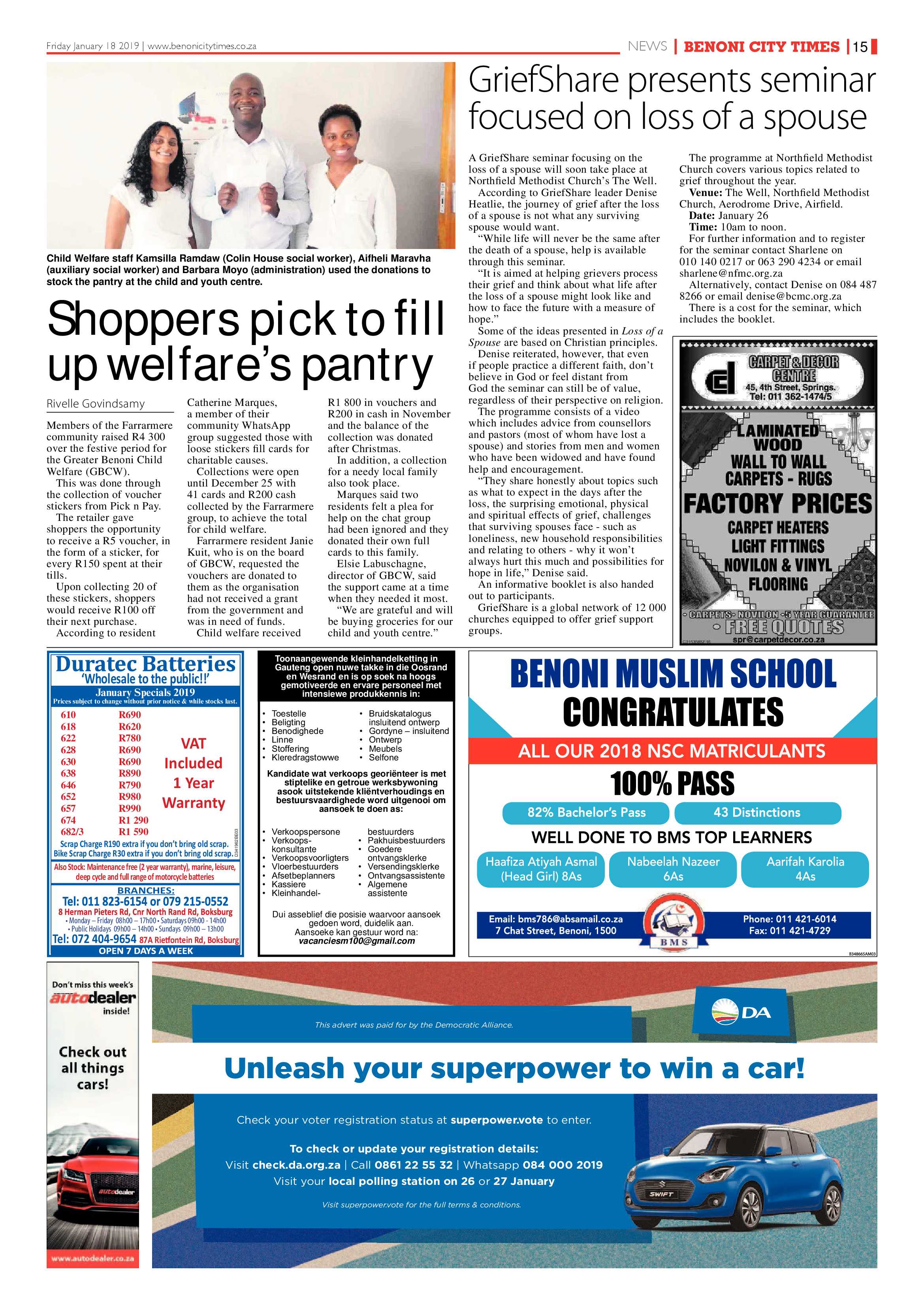 Benoni City Times 17 January 2019 page 15