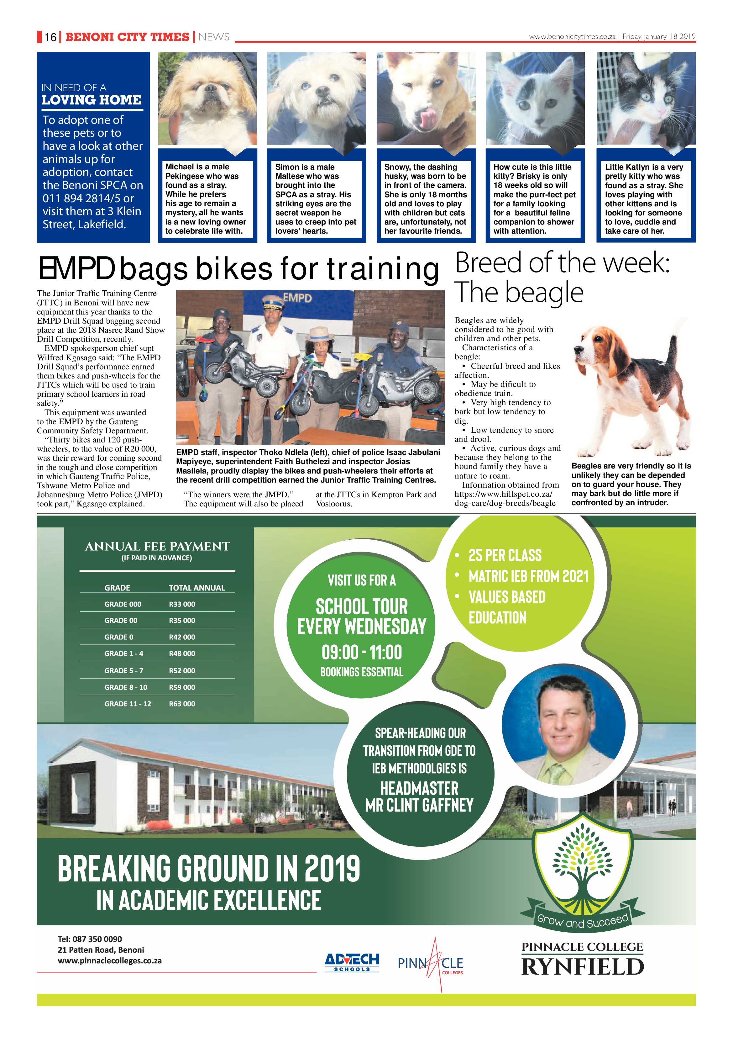 Benoni City Times 17 January 2019 page 16
