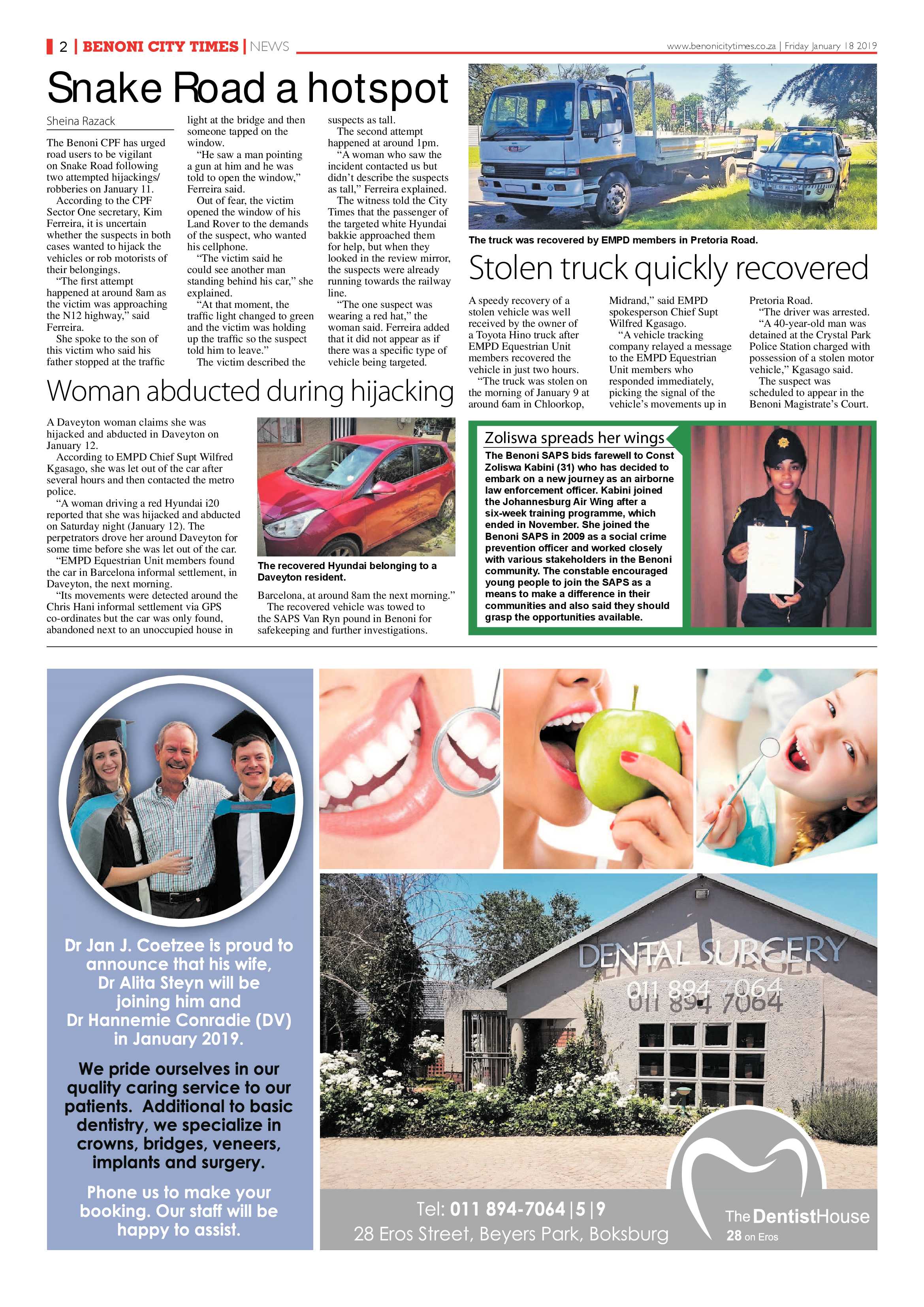 Benoni City Times 17 January 2019 page 2