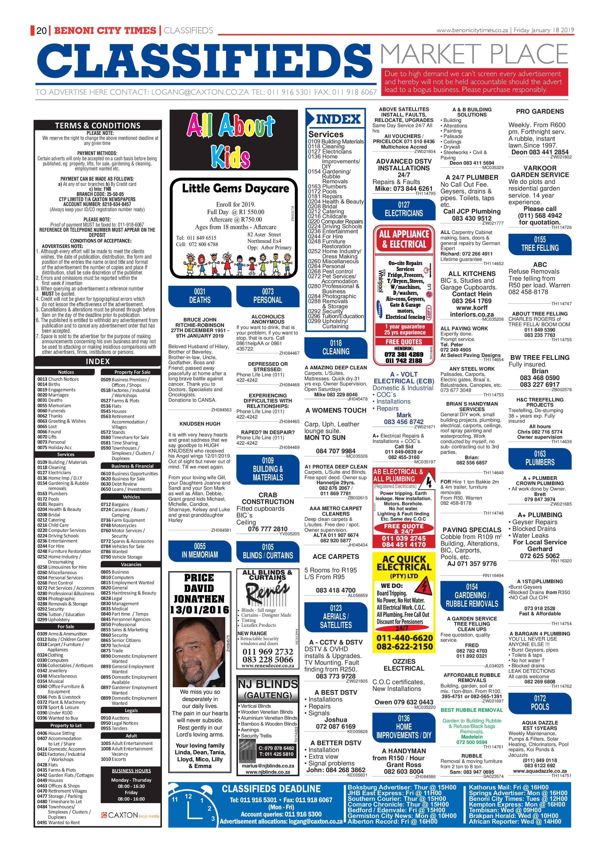 Benoni City Times 17 January 2019 page 20